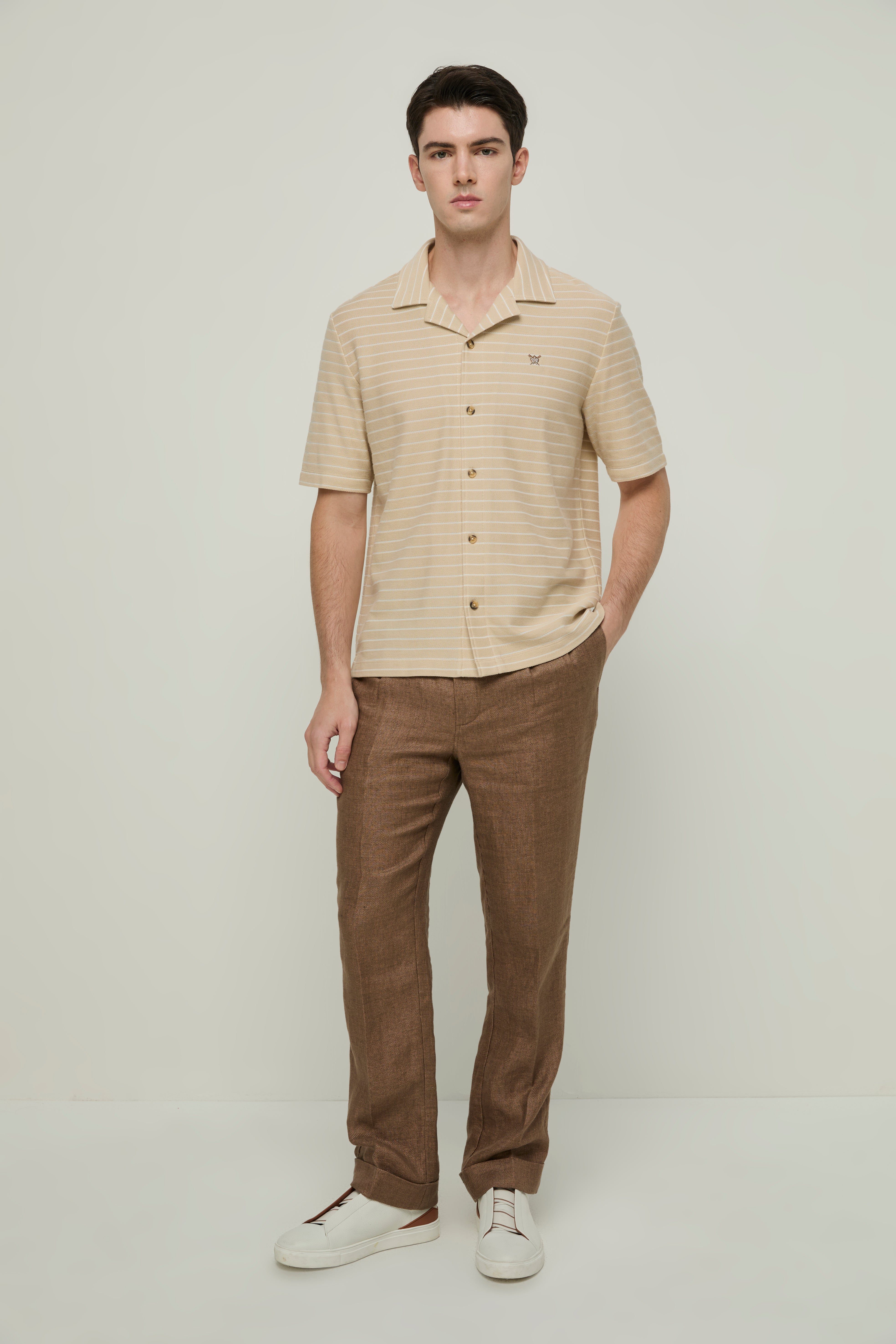 STRIPED SHORT-SLEEVE SHIRT