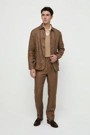 CUFFED LINEN TROUSERS