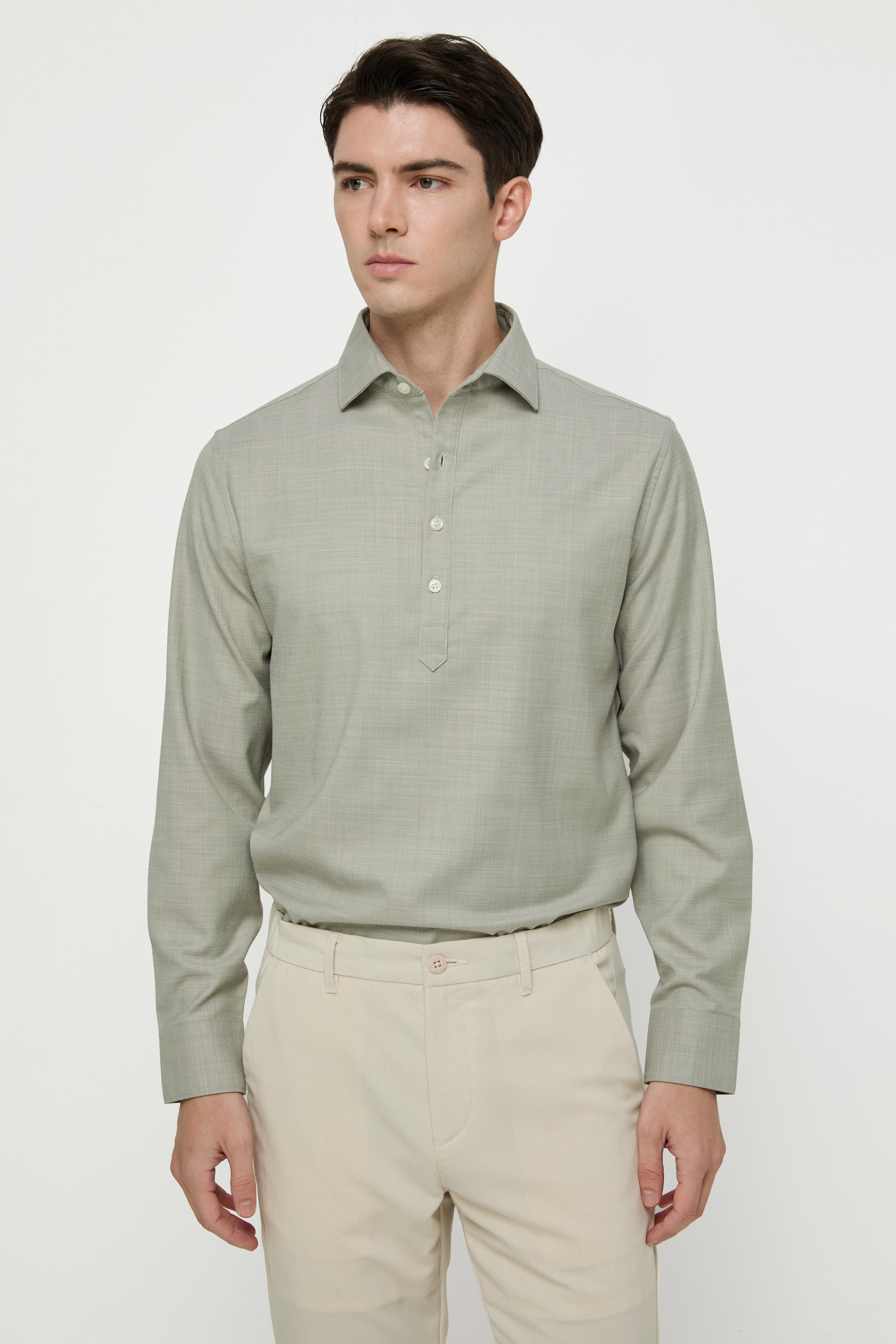 THE HALF-PLACKET SHIRT