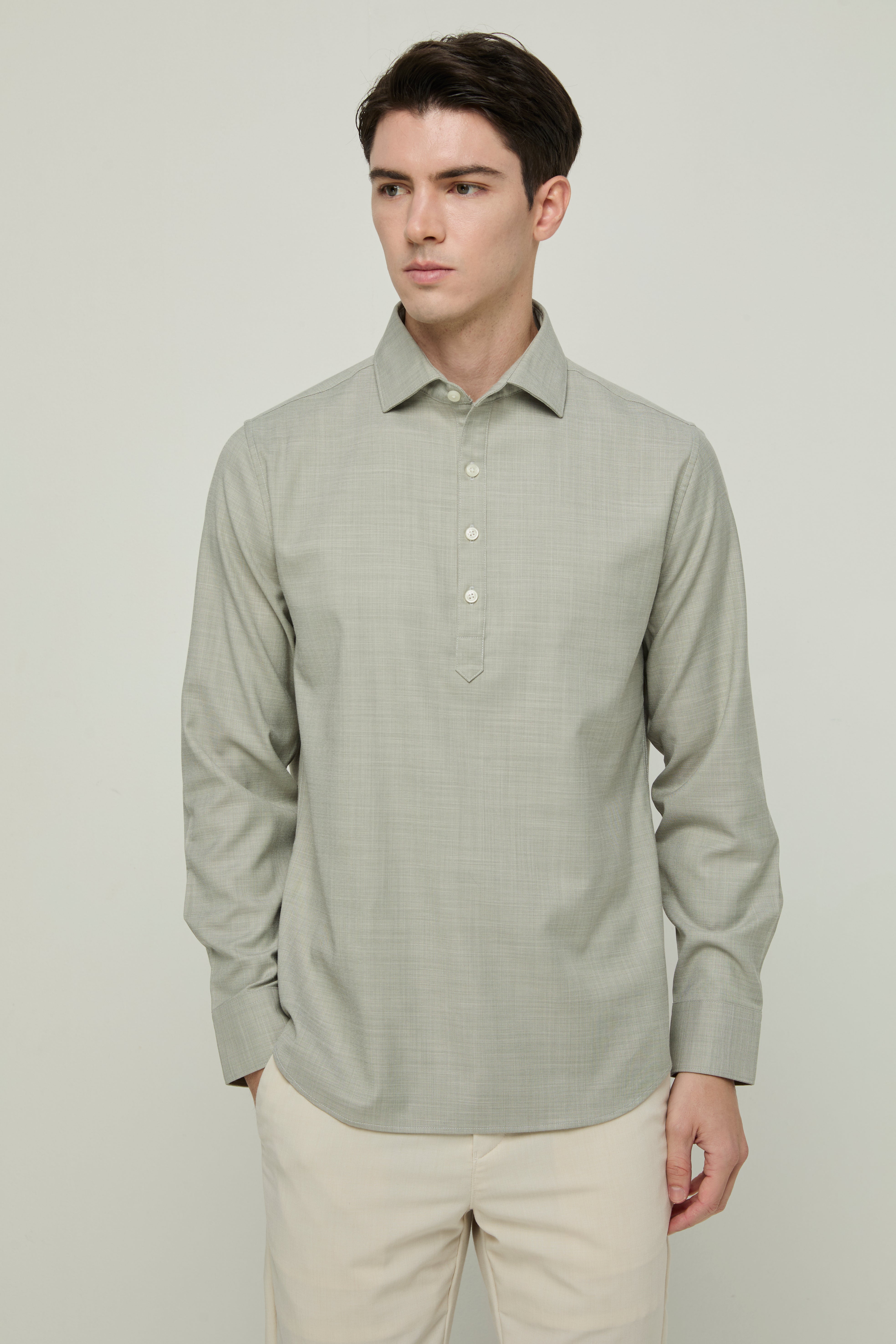 THE HALF-PLACKET SHIRT