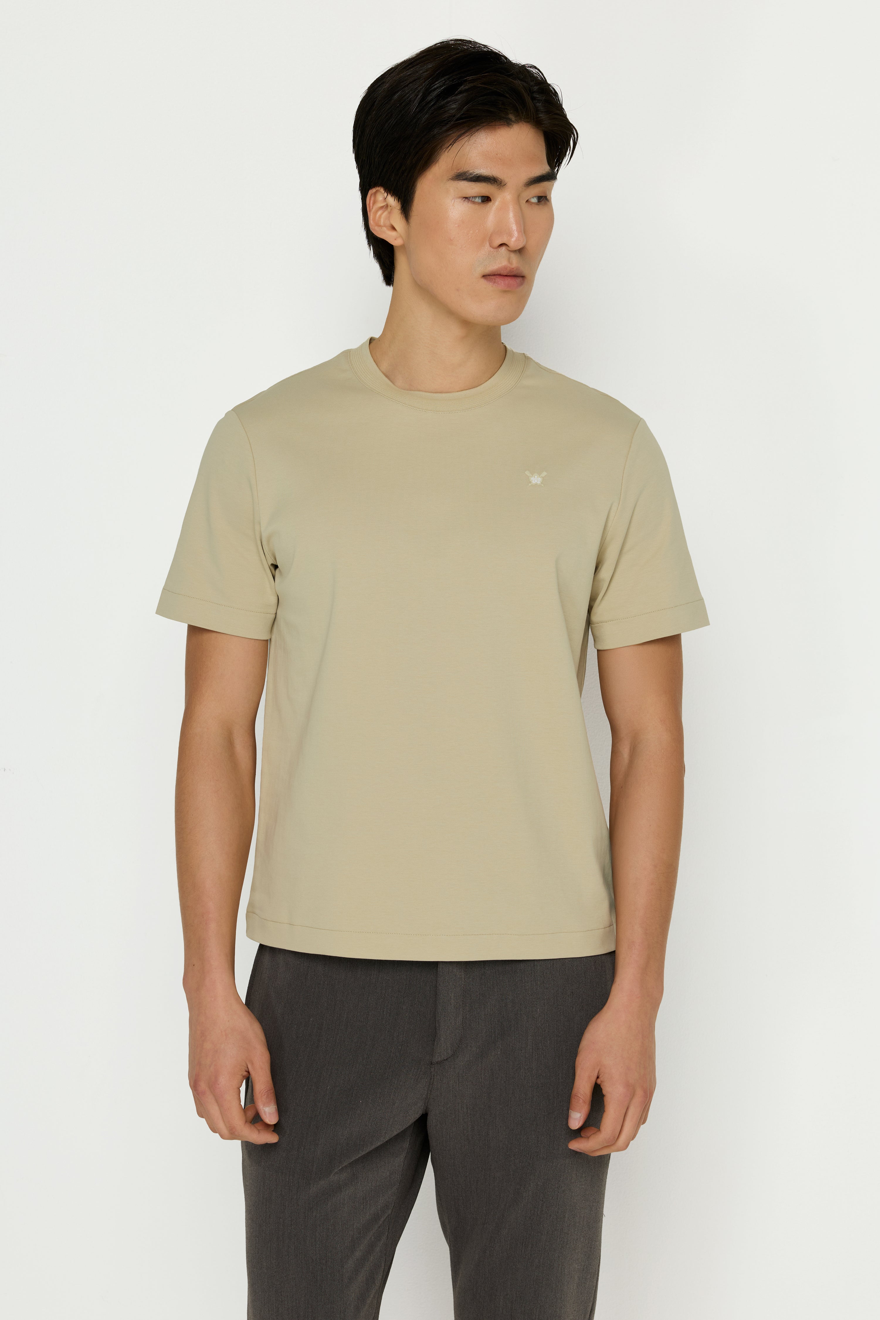 เสื้อยืดผ้าฝ้ายทรงปกติ