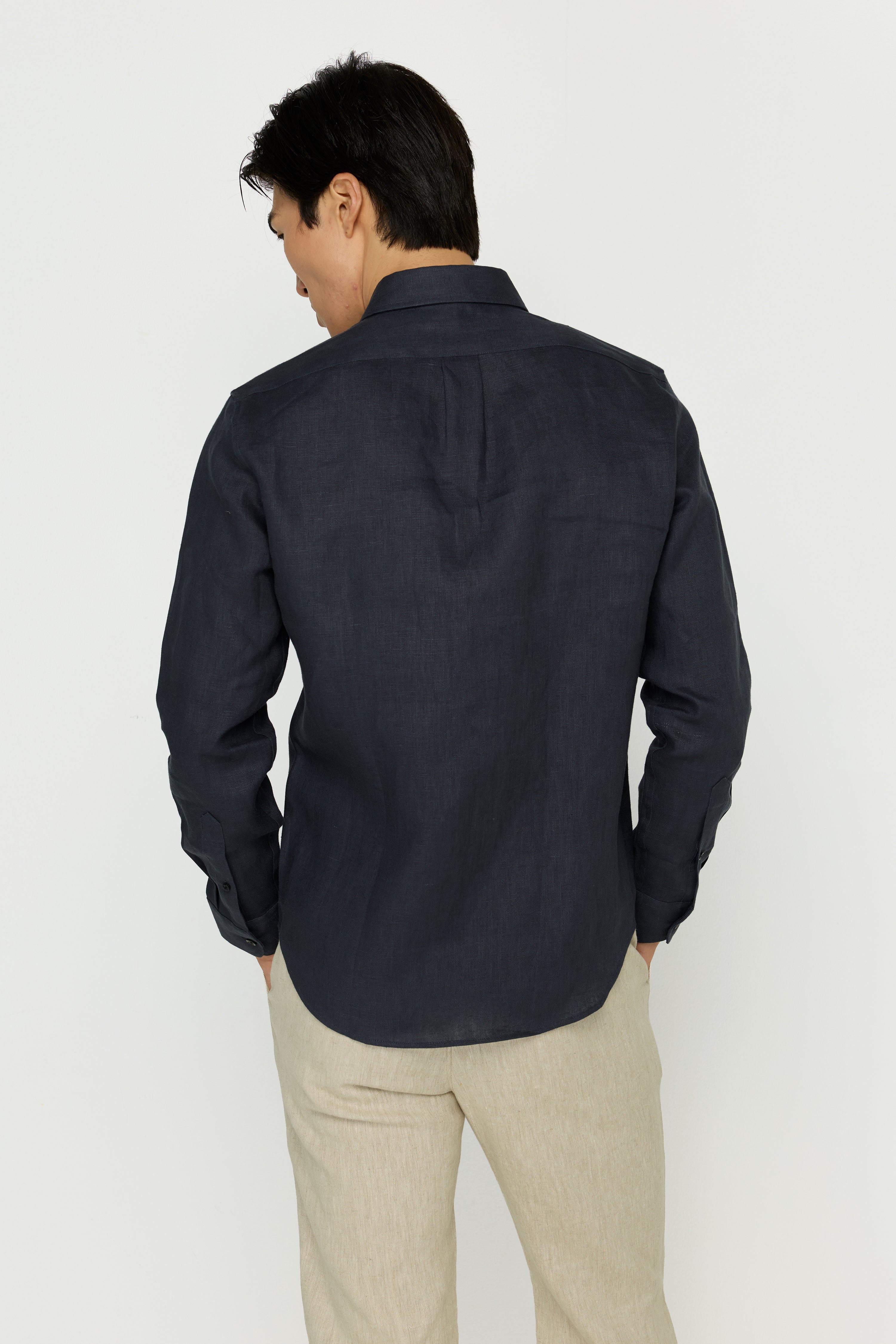 KNITTED LONG-SLEEVE POLO SHIRTS