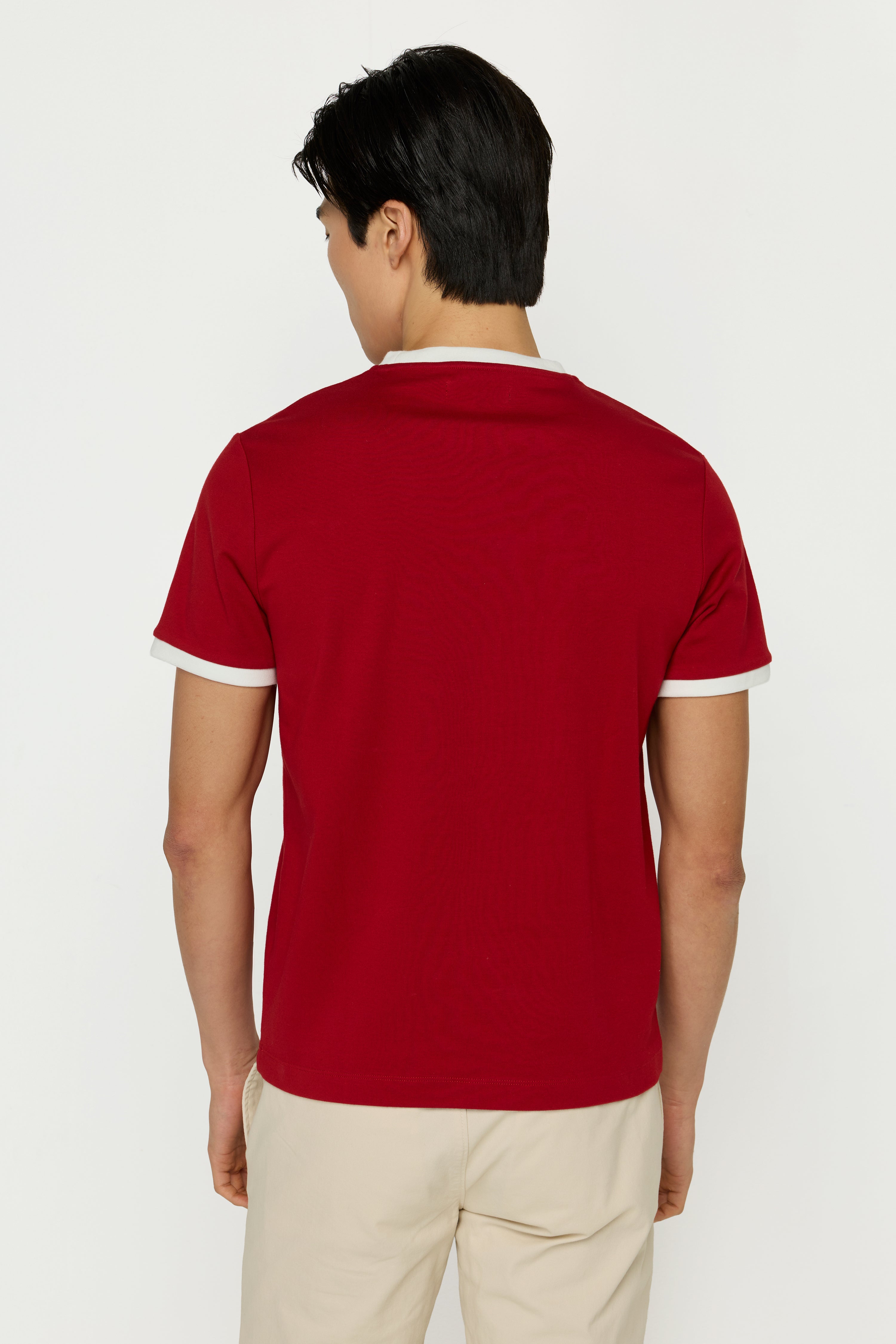 RIB CONTRAST PUFF PRINTED HORSE T-SHIRTS