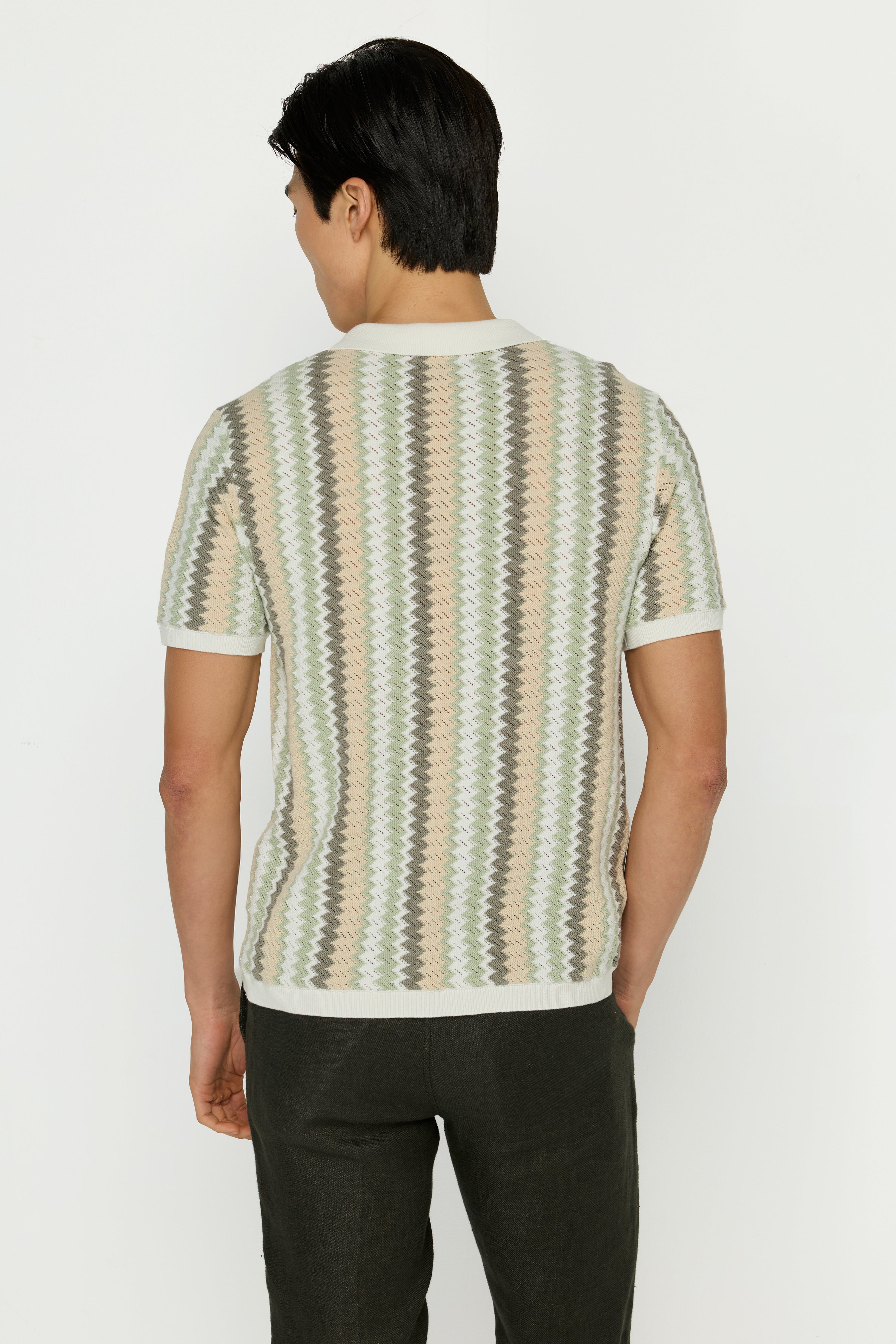 KNITWEAR OPEN COLLAR POLO SHIRT