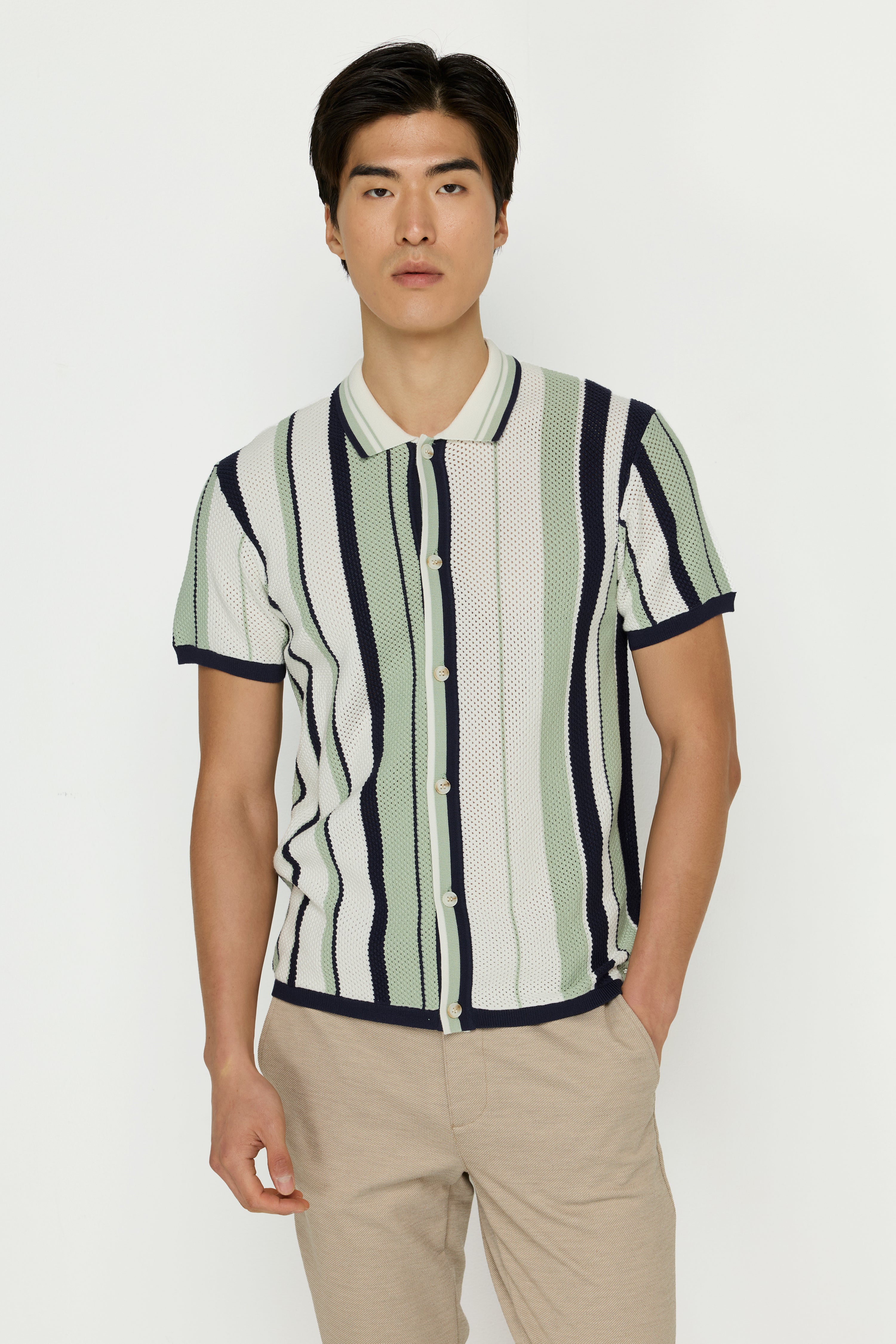 COTTON BLEND KNIT SHIRTS