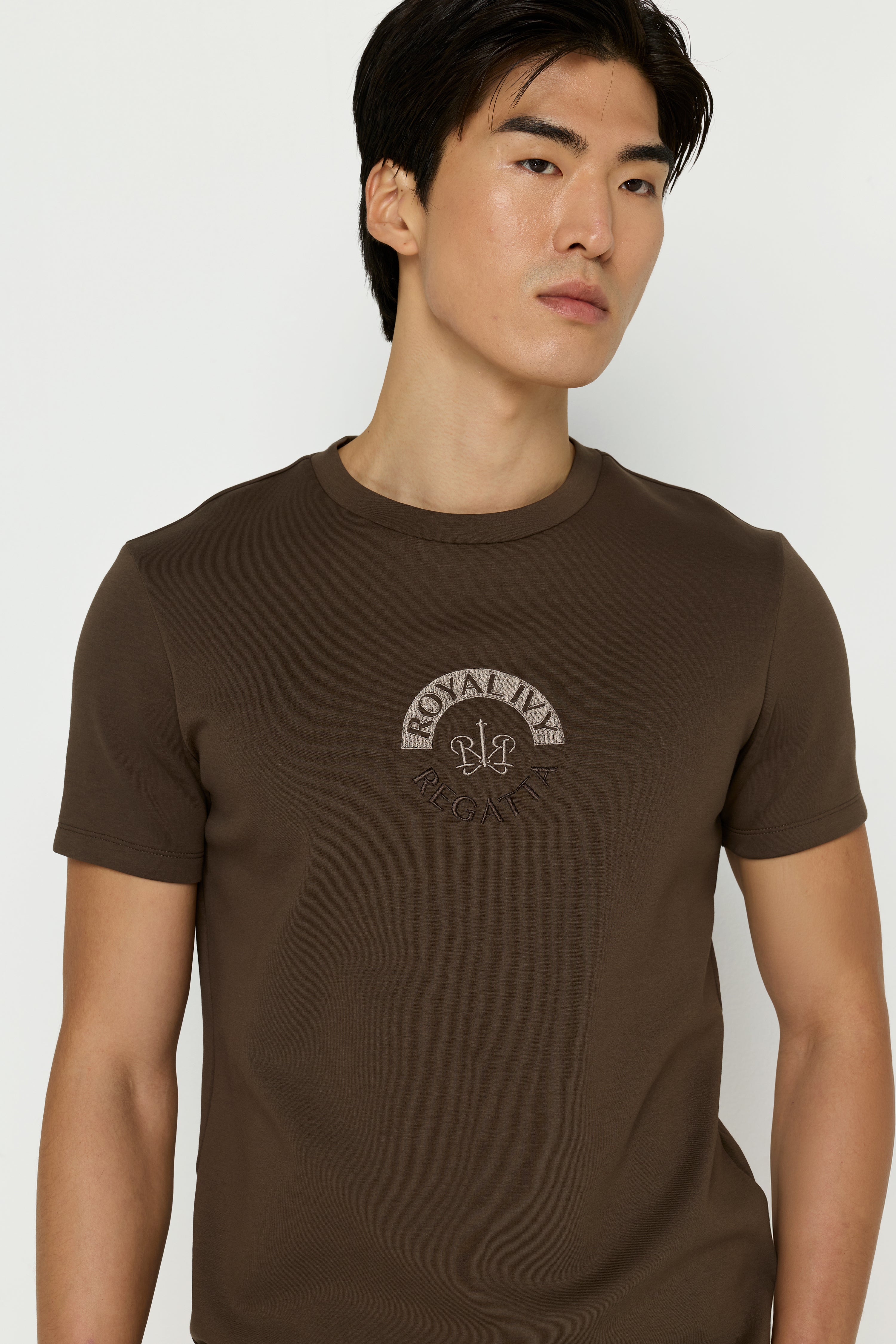 COTTON JERSEY EMBROIDERY LOGO T-SHIRTS