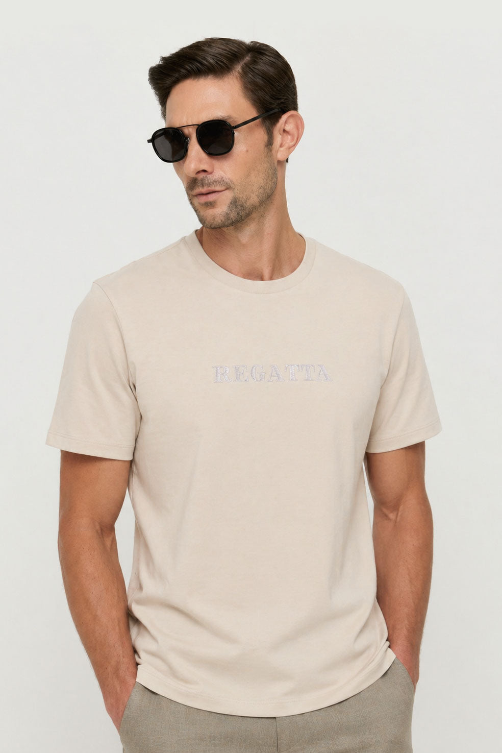 PRINTED REGATTA BEIGE T-SHIRT
