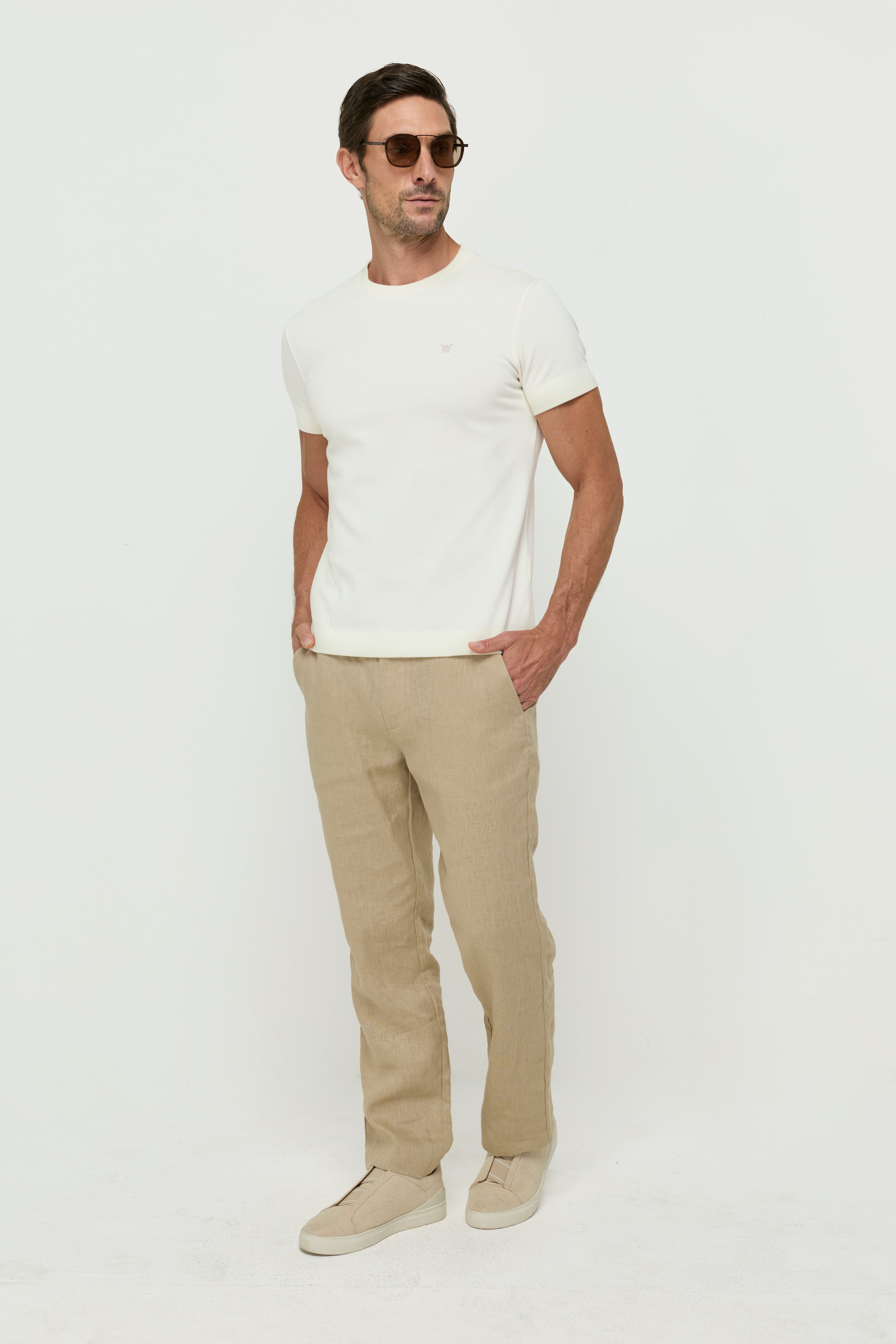 เสื้อยืดคอกลมผ้าปิเก้