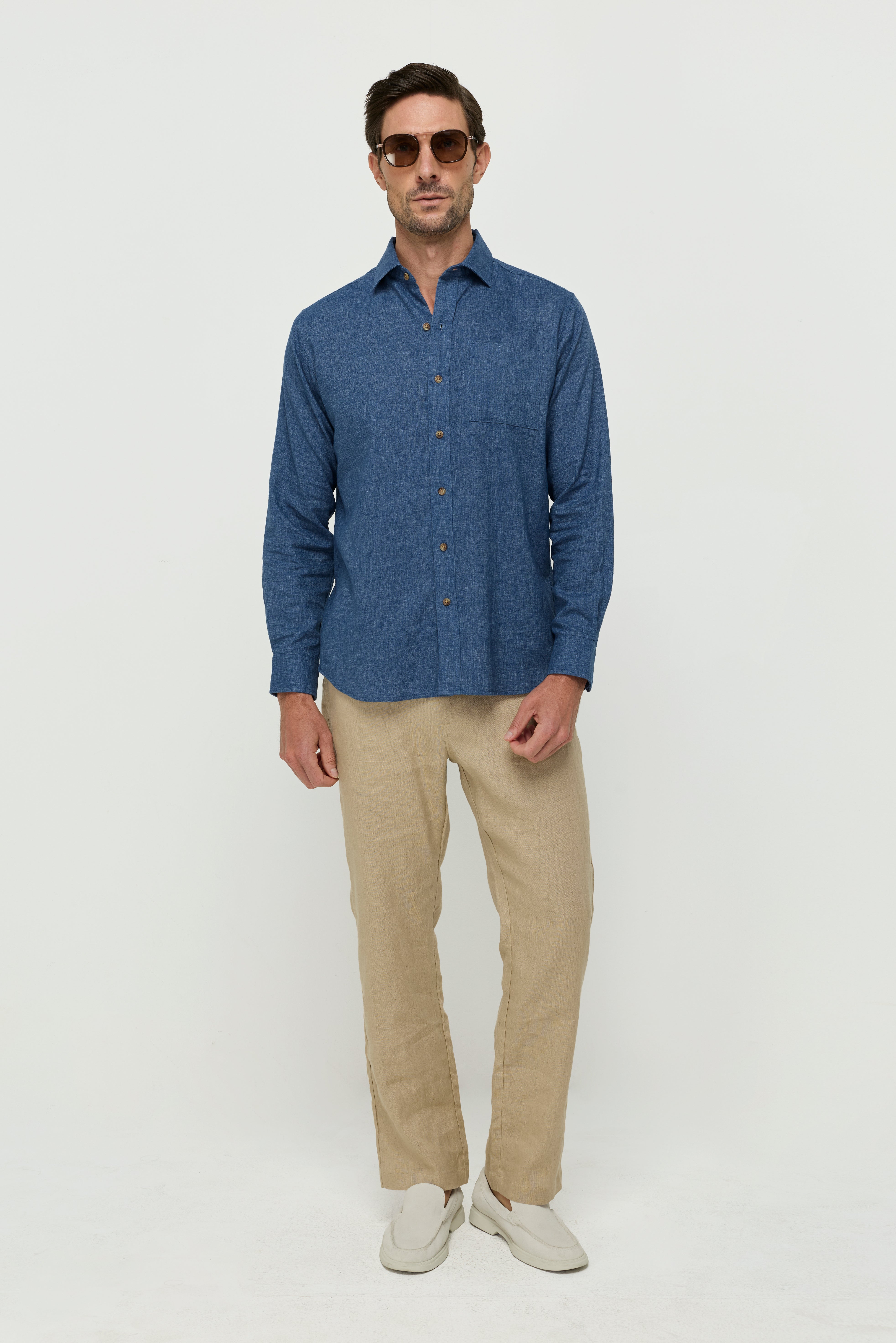 CHAMBRAY LINEN SHIRT