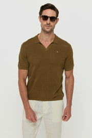 เสื้อโปโลถักลายฉลุ