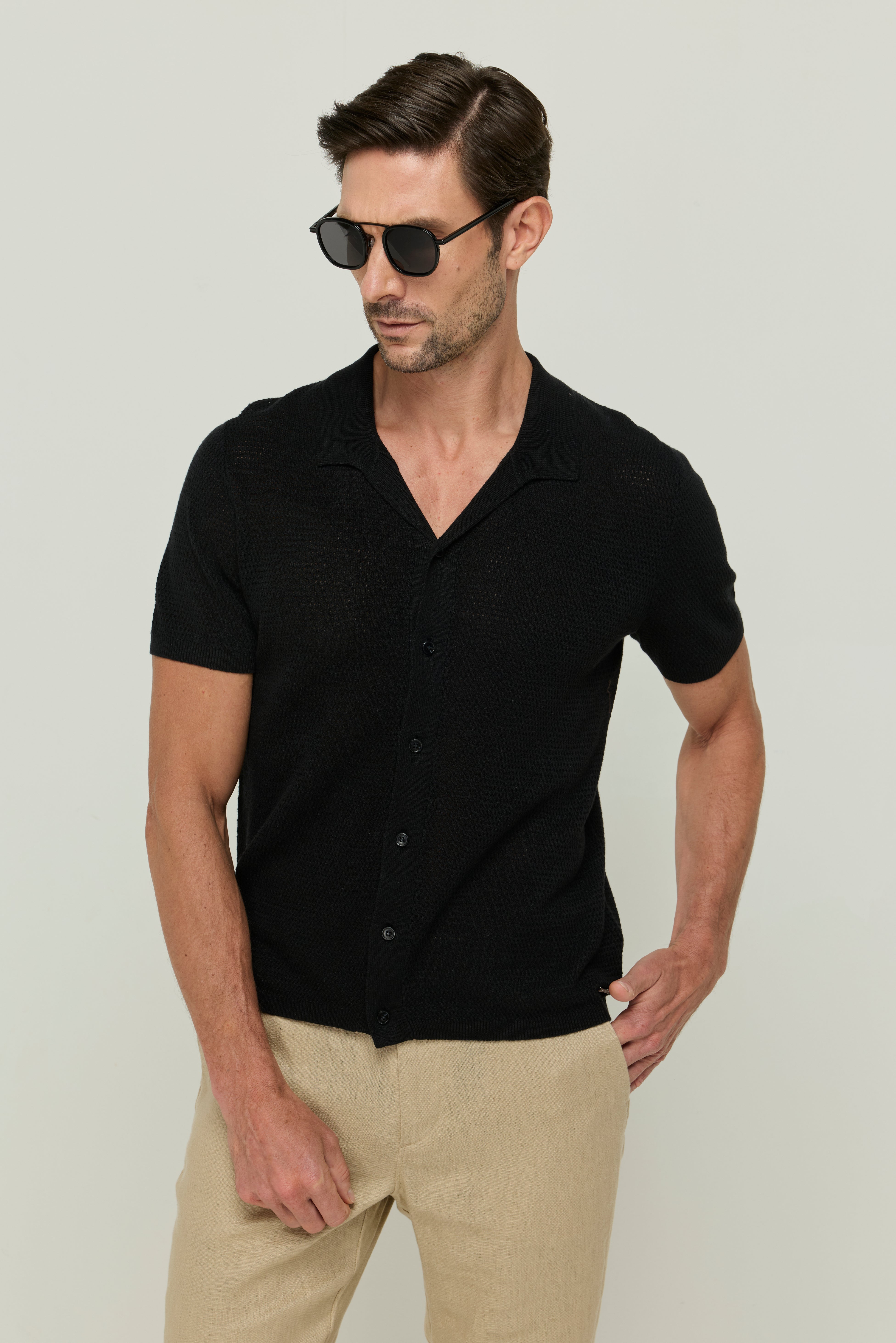 LINEN KNITWEAR SHIRTS