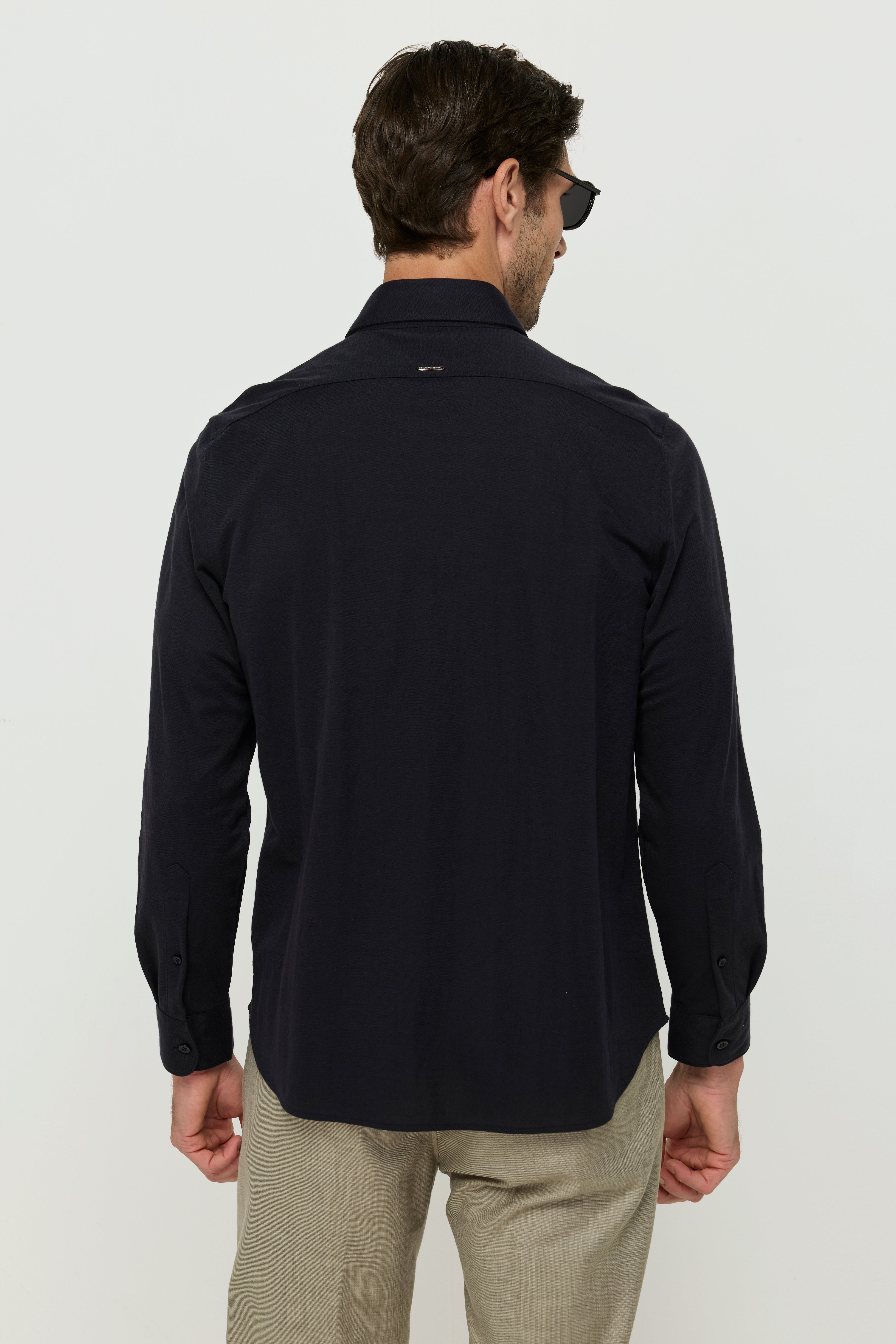 เสื้อเชิ้ตผ้าปิเก้กระดุมครึ่งตัว