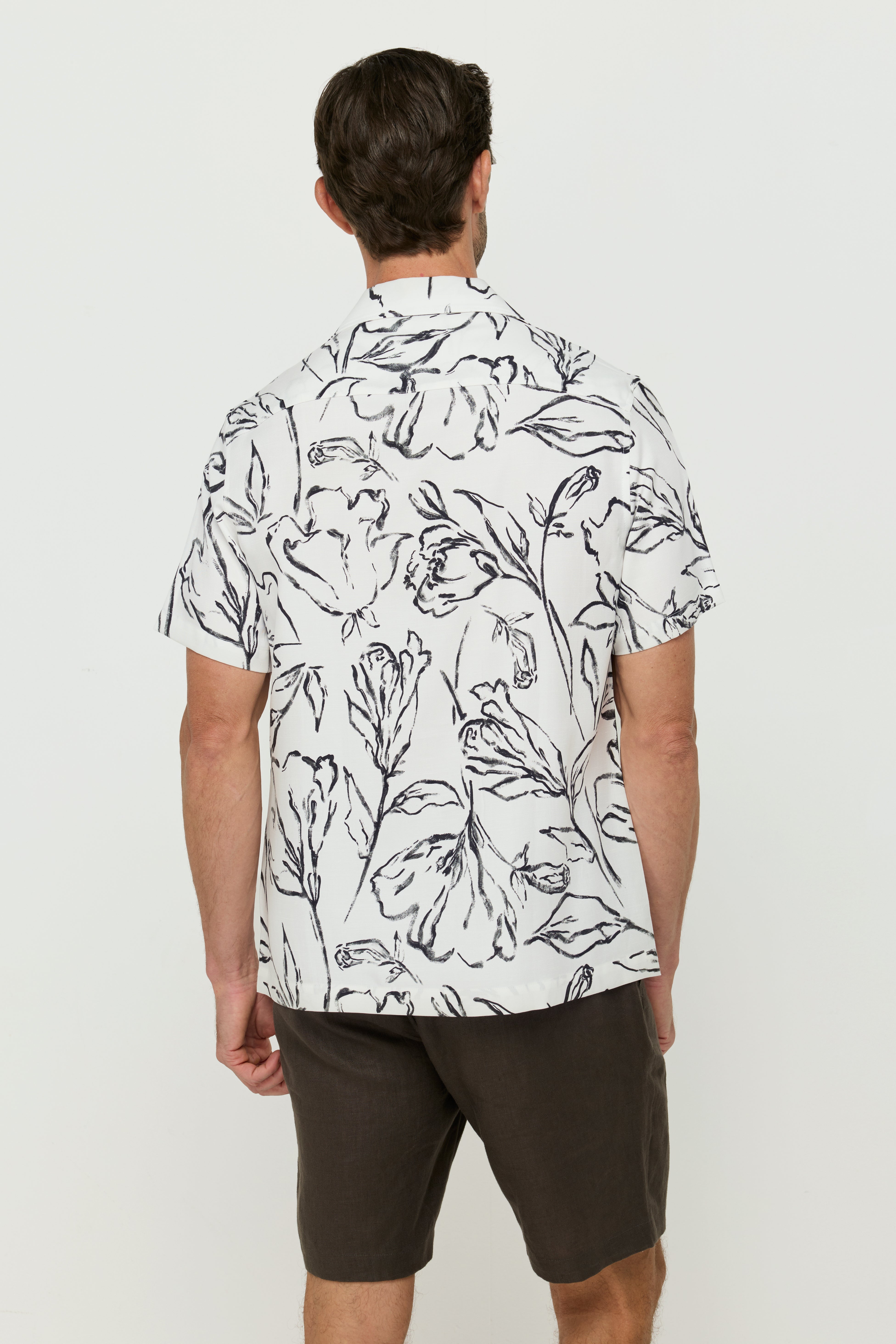 OFF WHITE PRINTED FLOWER SHIRTS