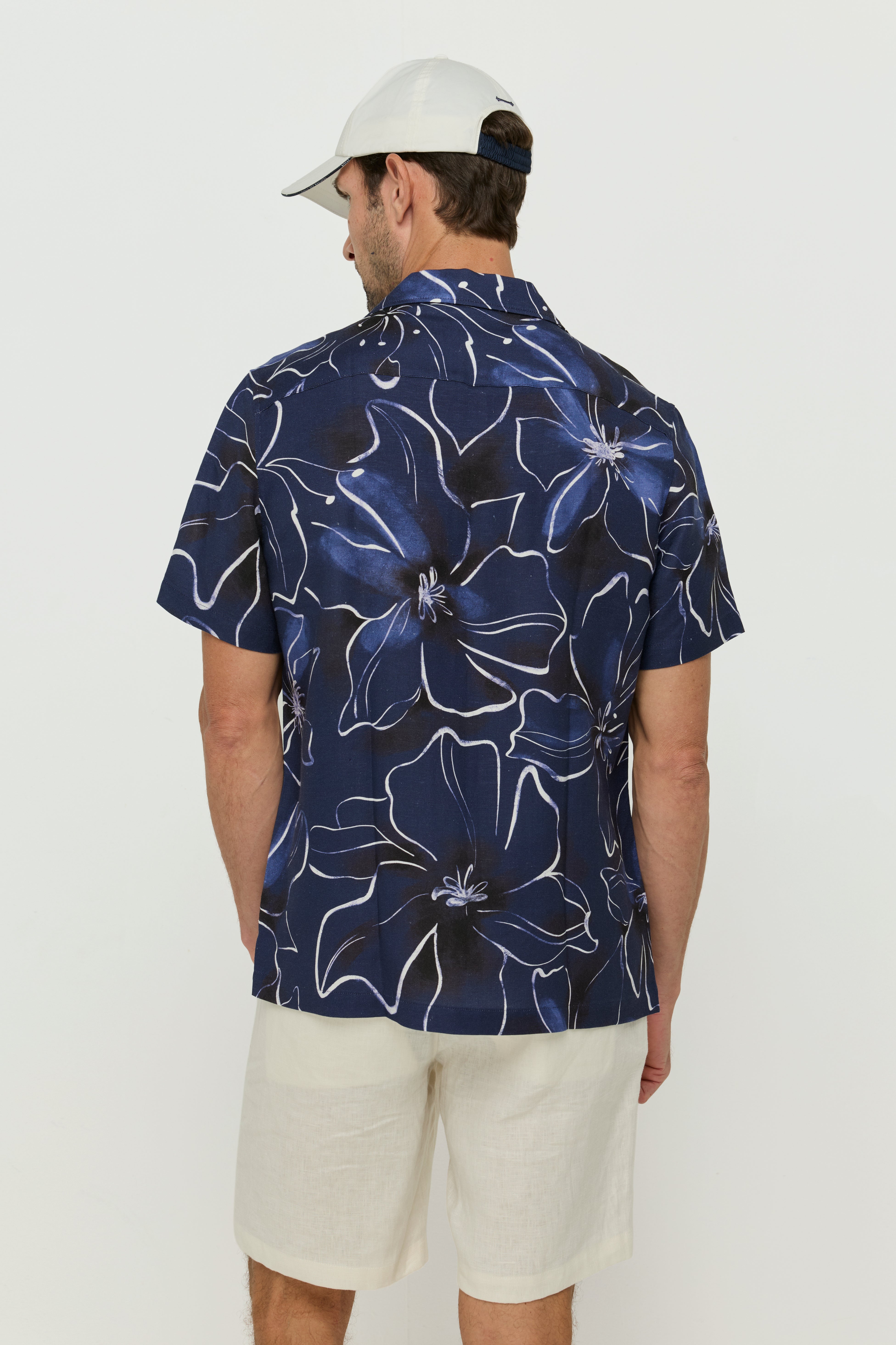 NAVY PRINTED FLORAL SHIRTS