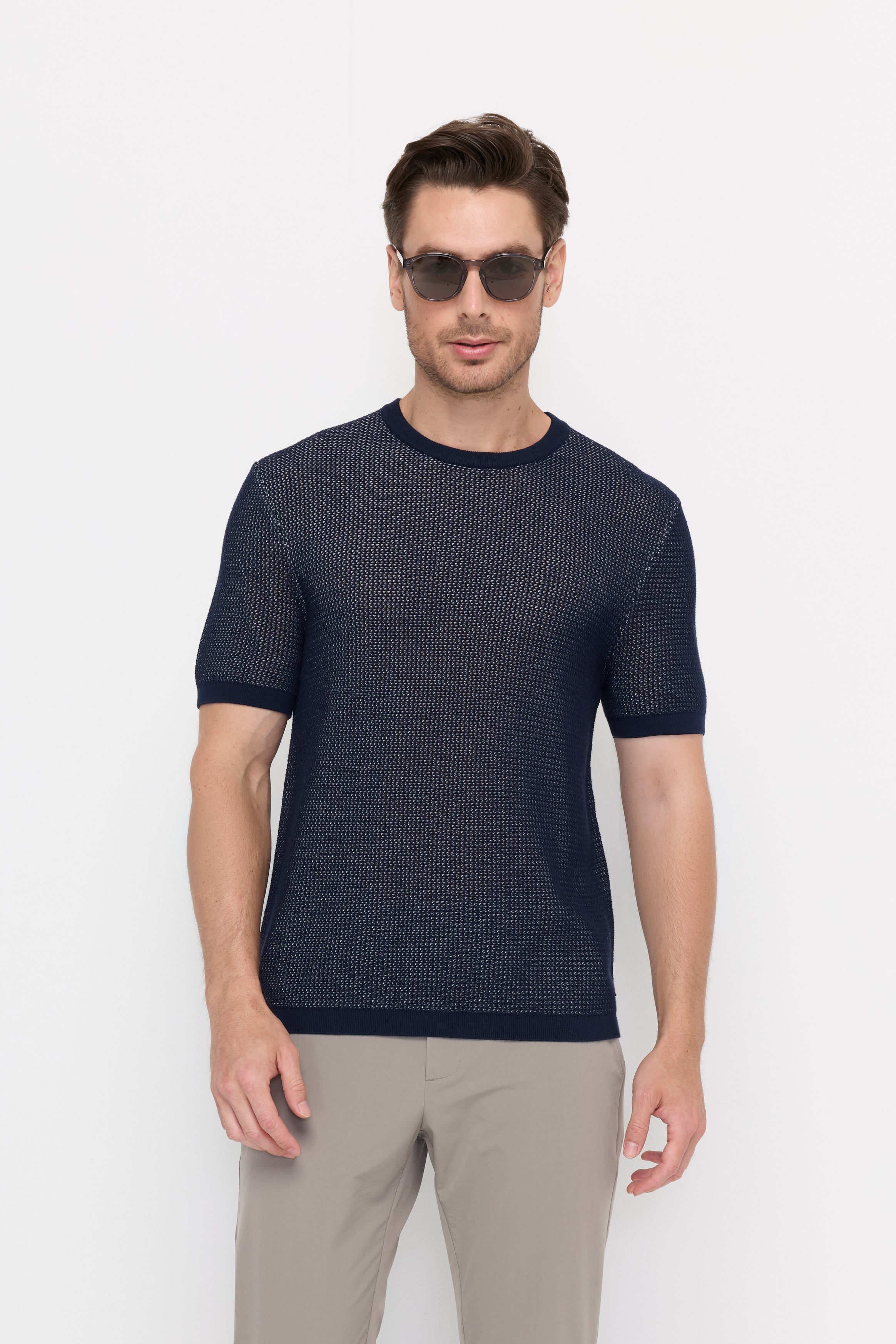 MESH KNIT T-SHIRT
