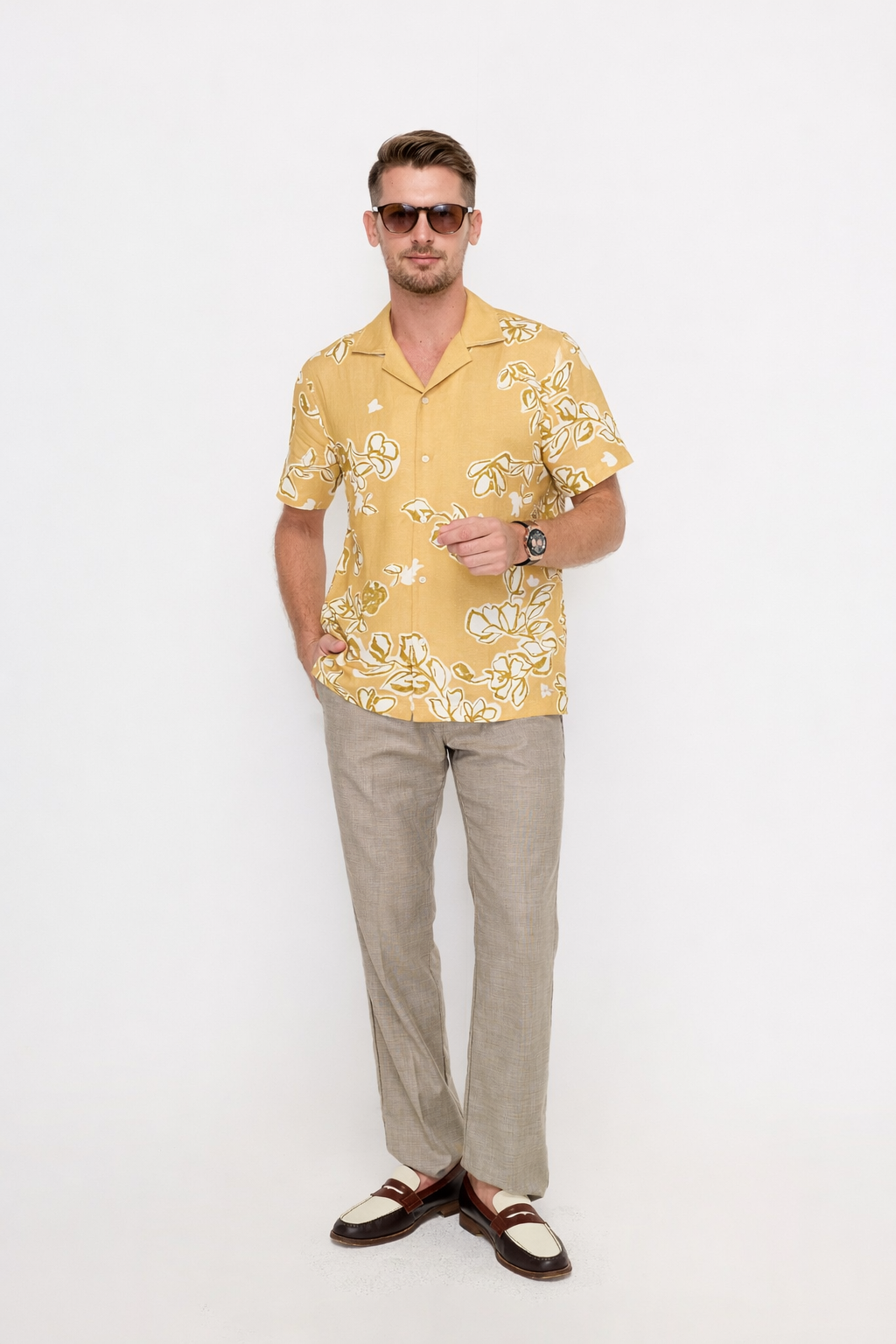 FLORAL PRINT RESORT SHIRT