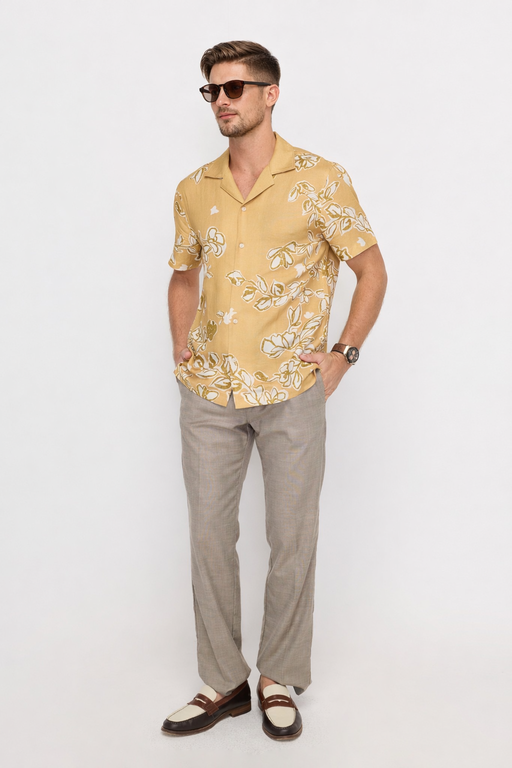 FLORAL PRINT RESORT SHIRT