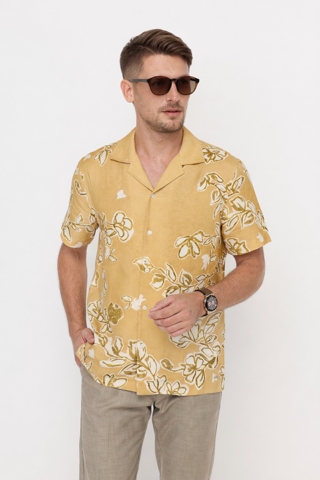 FLORAL PRINT RESORT SHIRT