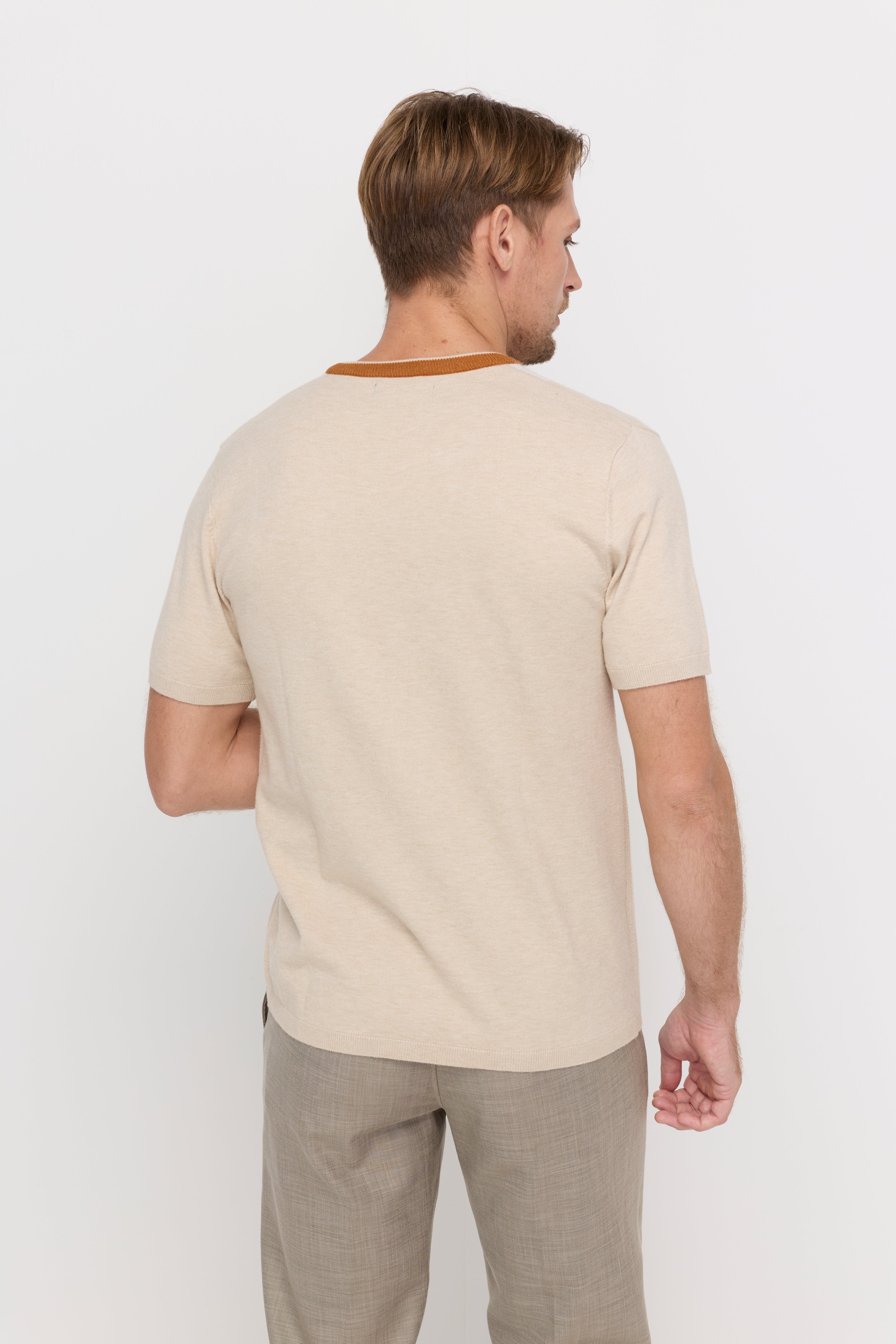 COLORBLOCK KNIT PANEL T-SHIRT
