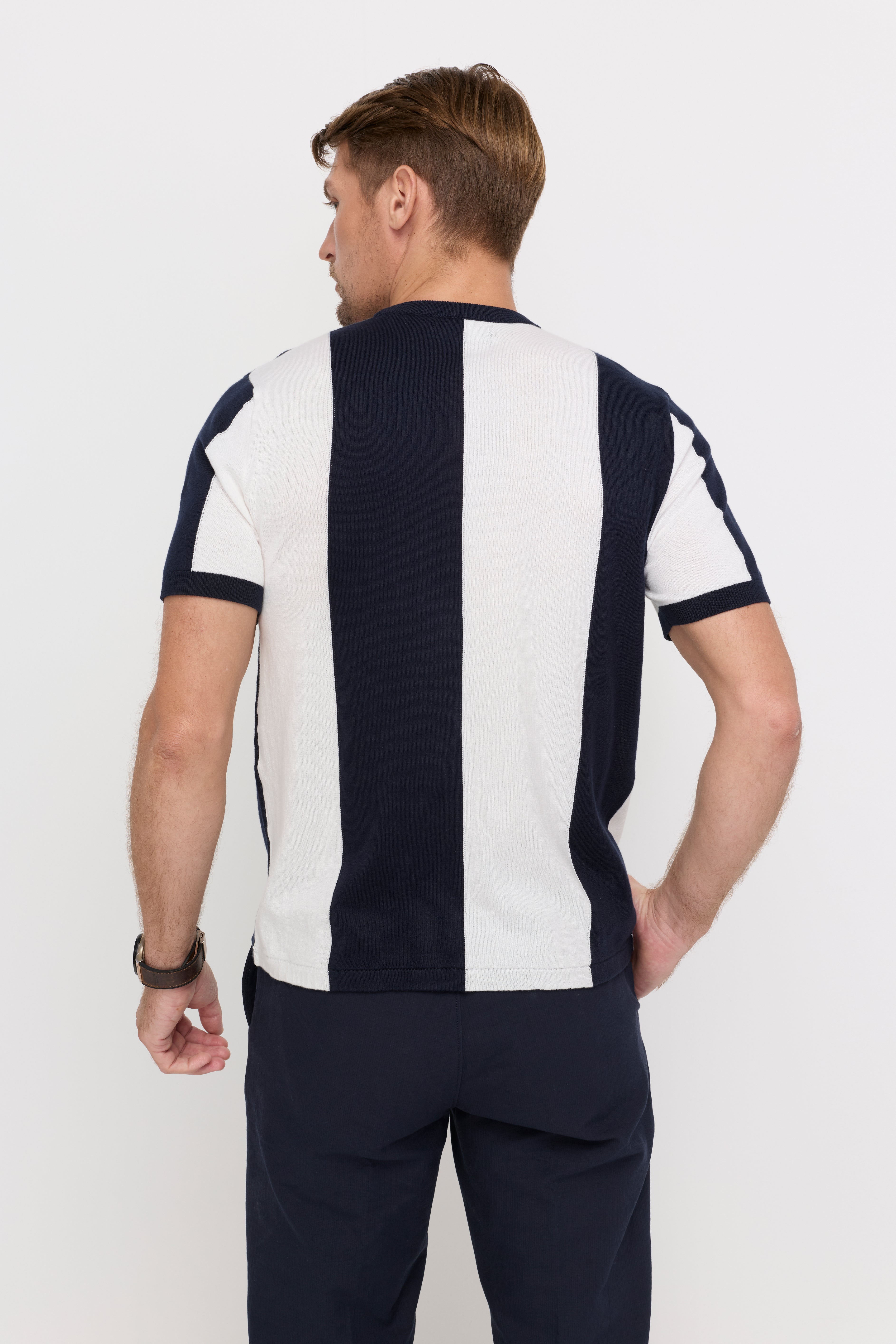KNITWEAR COLOR BLOCK T-SHIRT