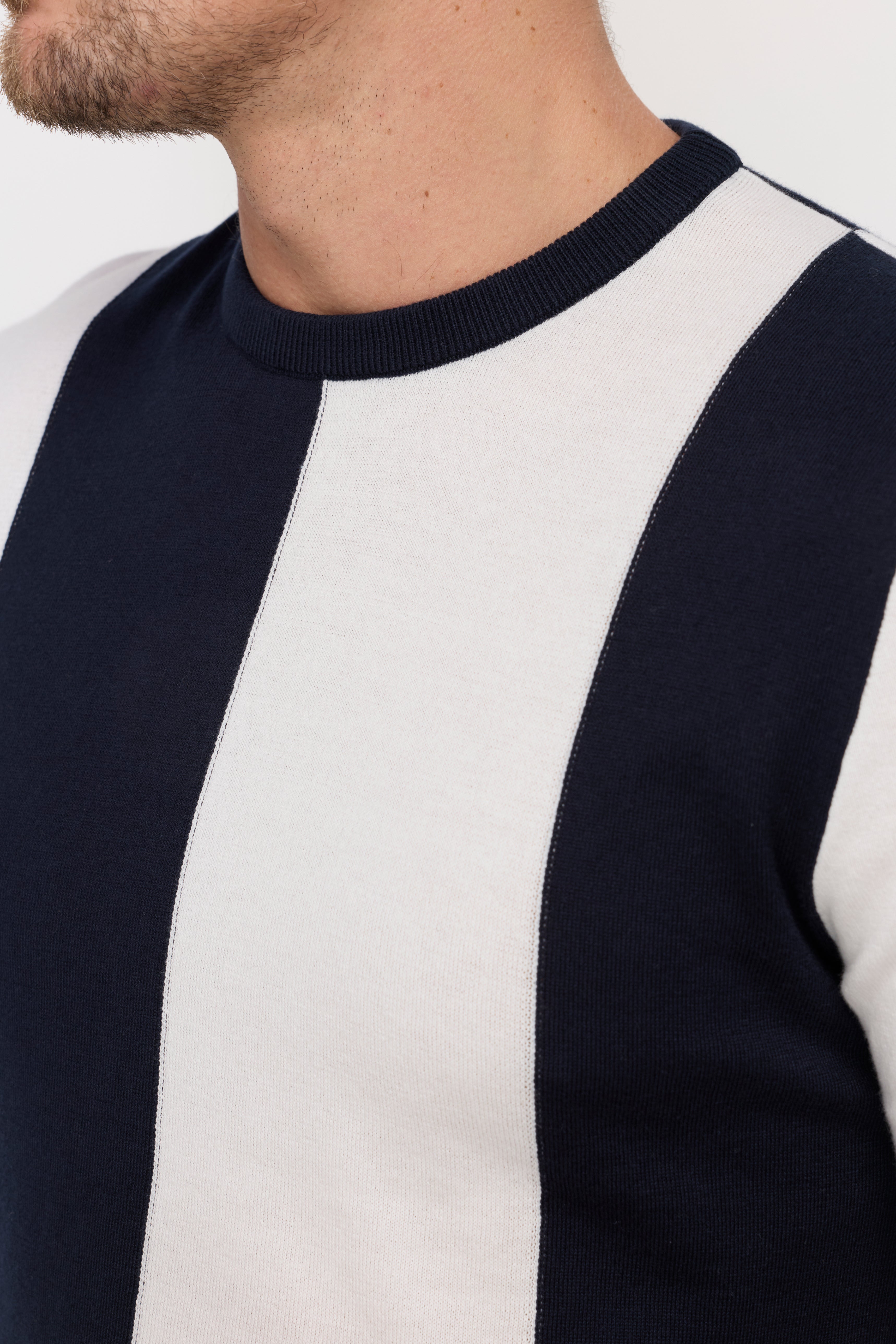 KNITWEAR COLOR BLOCK T-SHIRT