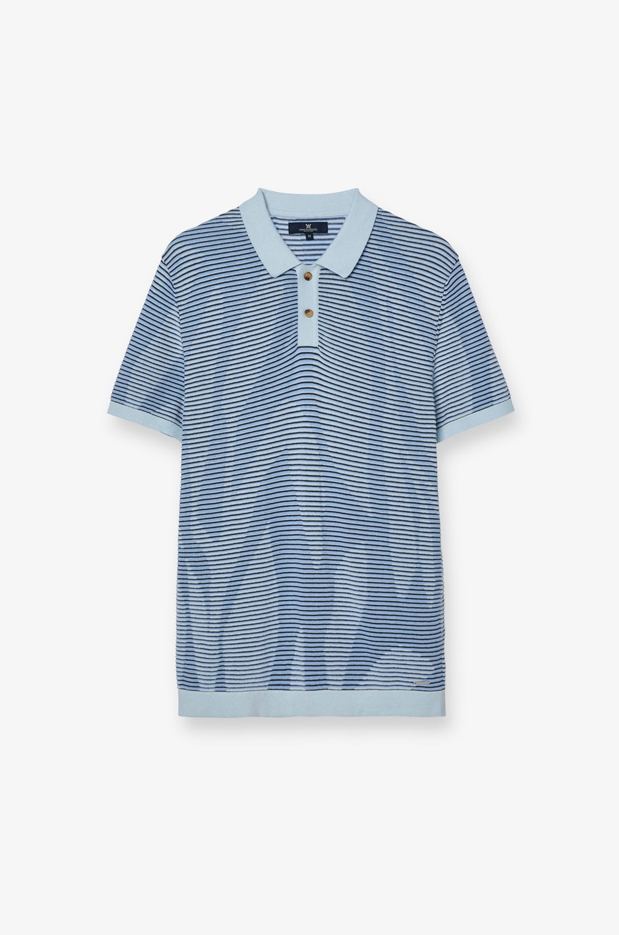 KNITWEAR FLORAL TEXTURE POLO