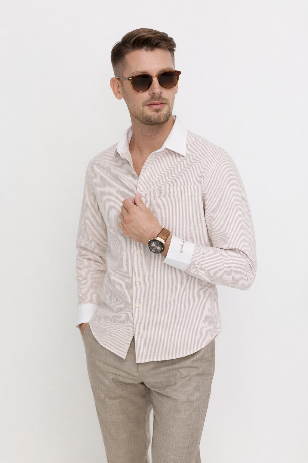 REGULAR-FIT IN STRIPED SHIRT