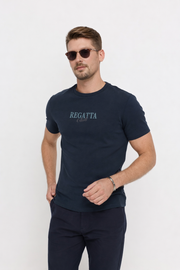 MIDNIGHT BLUE RELAXED-FIT COTTON T-SHIRT
