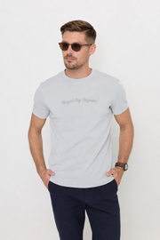 BABY BLUE RELAXED-FIT COTTON T-SHIRT