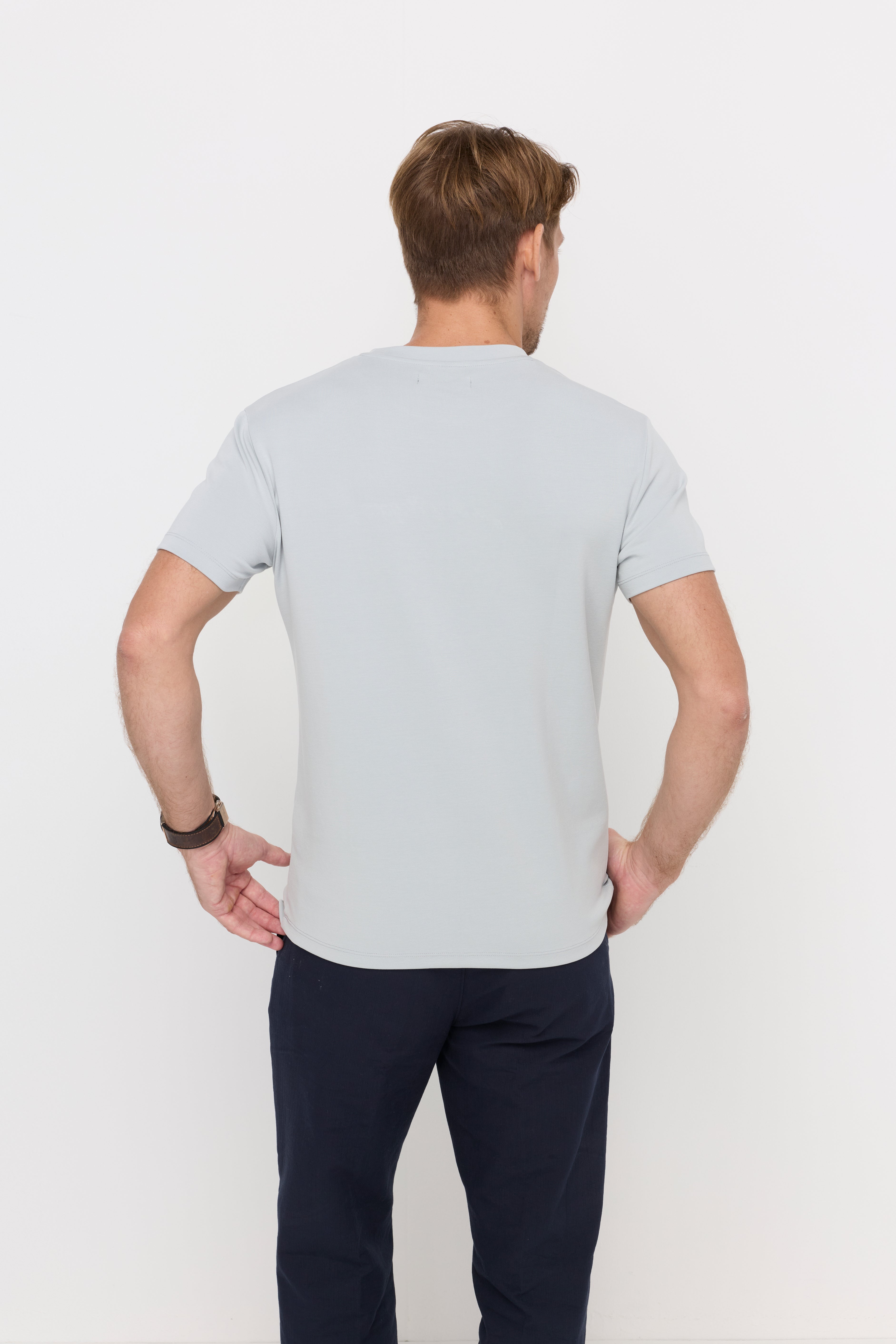 BABY BLUE RELAXED-FIT COTTON T-SHIRT