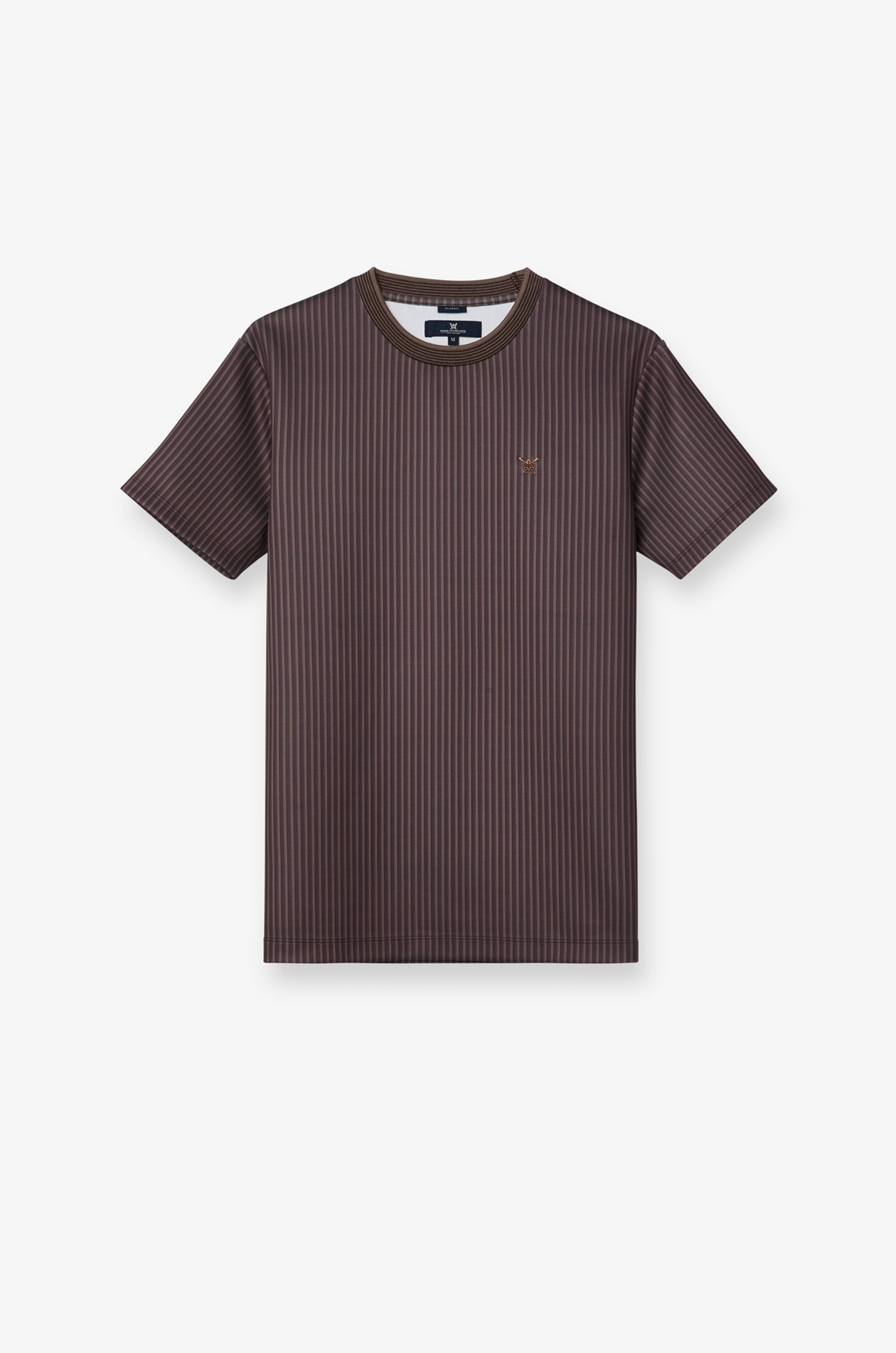 FINE STRIPE TEXTURED T-SHIRT