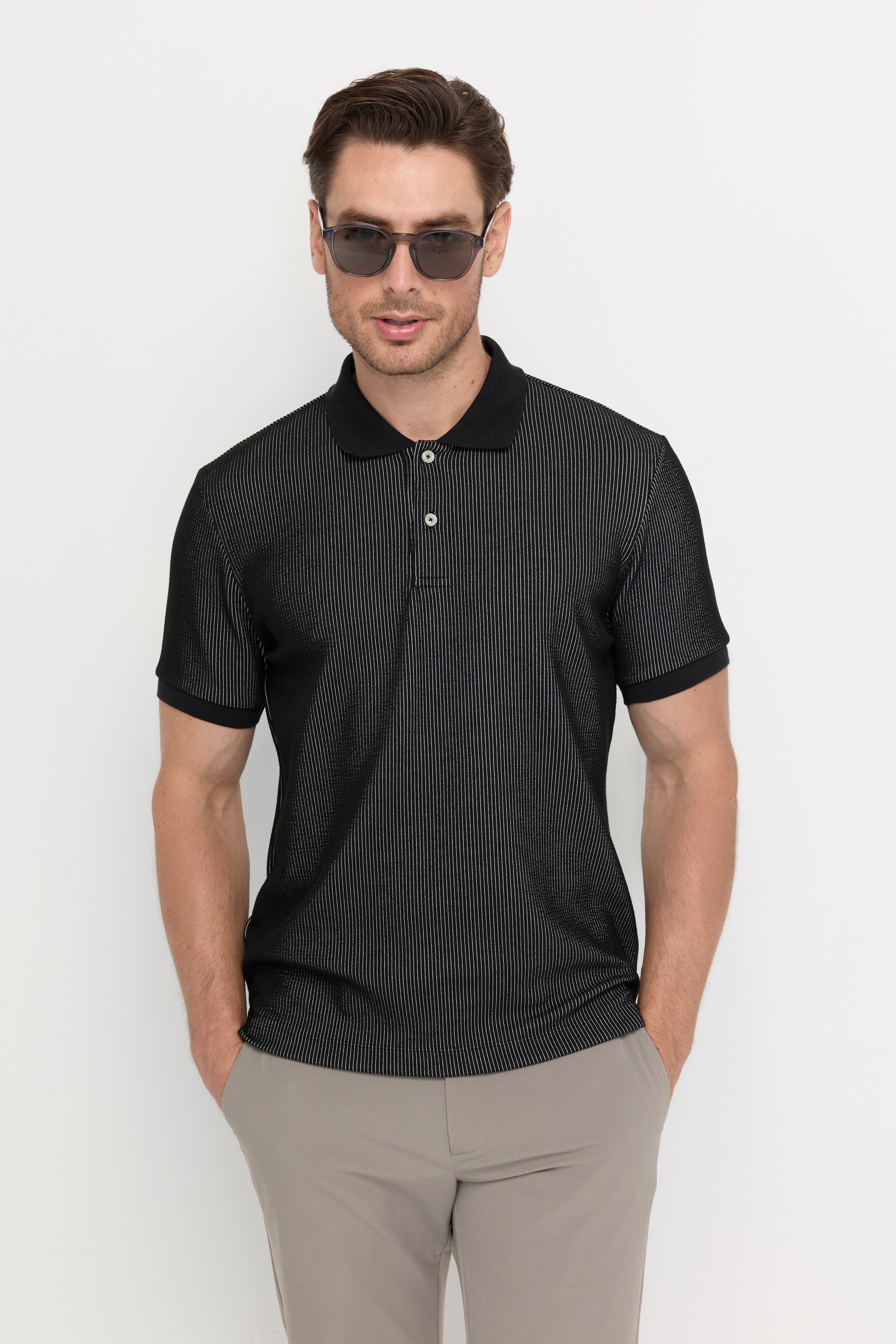 STRIPE TEXTURE POLO