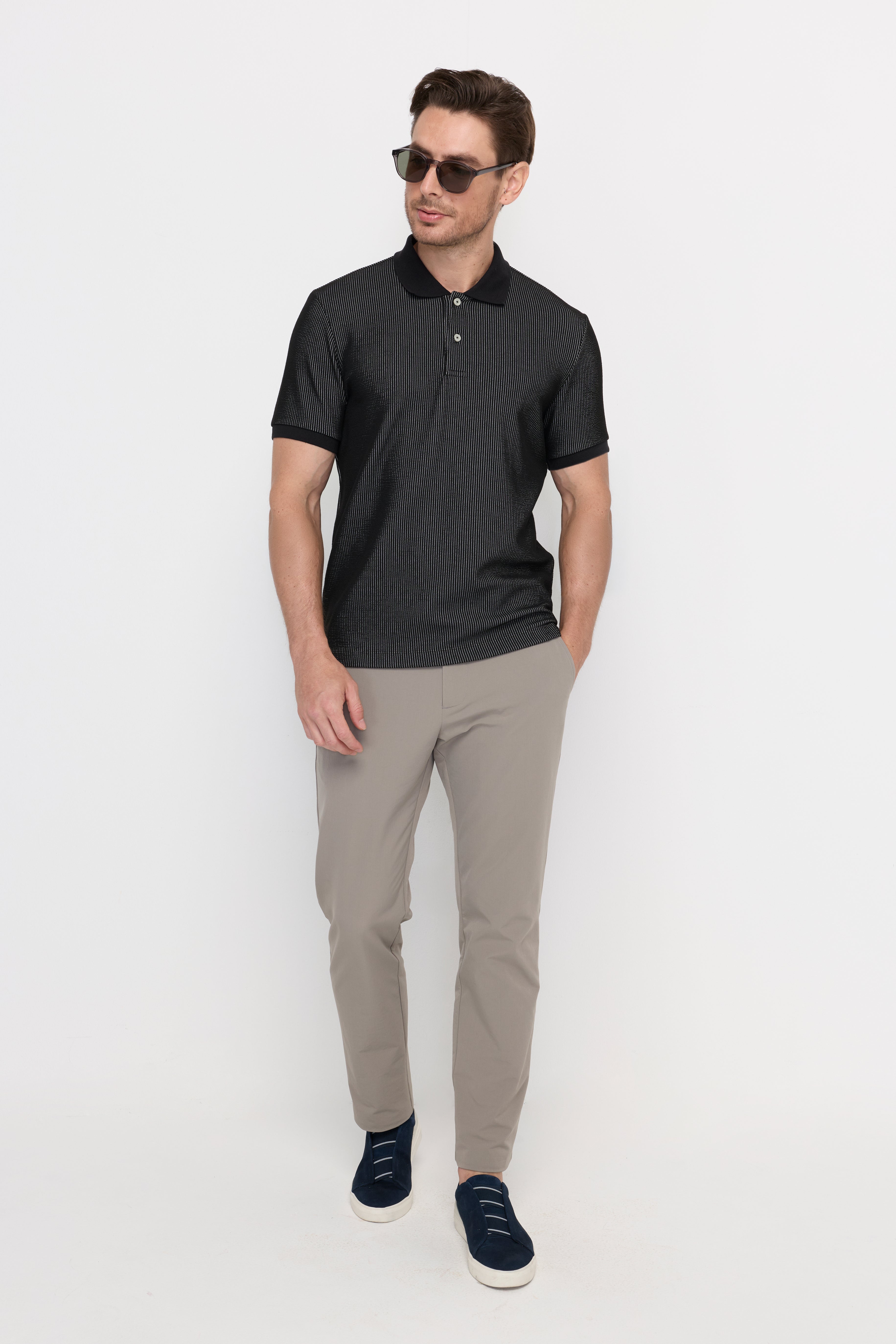 STRIPE TEXTURE POLO