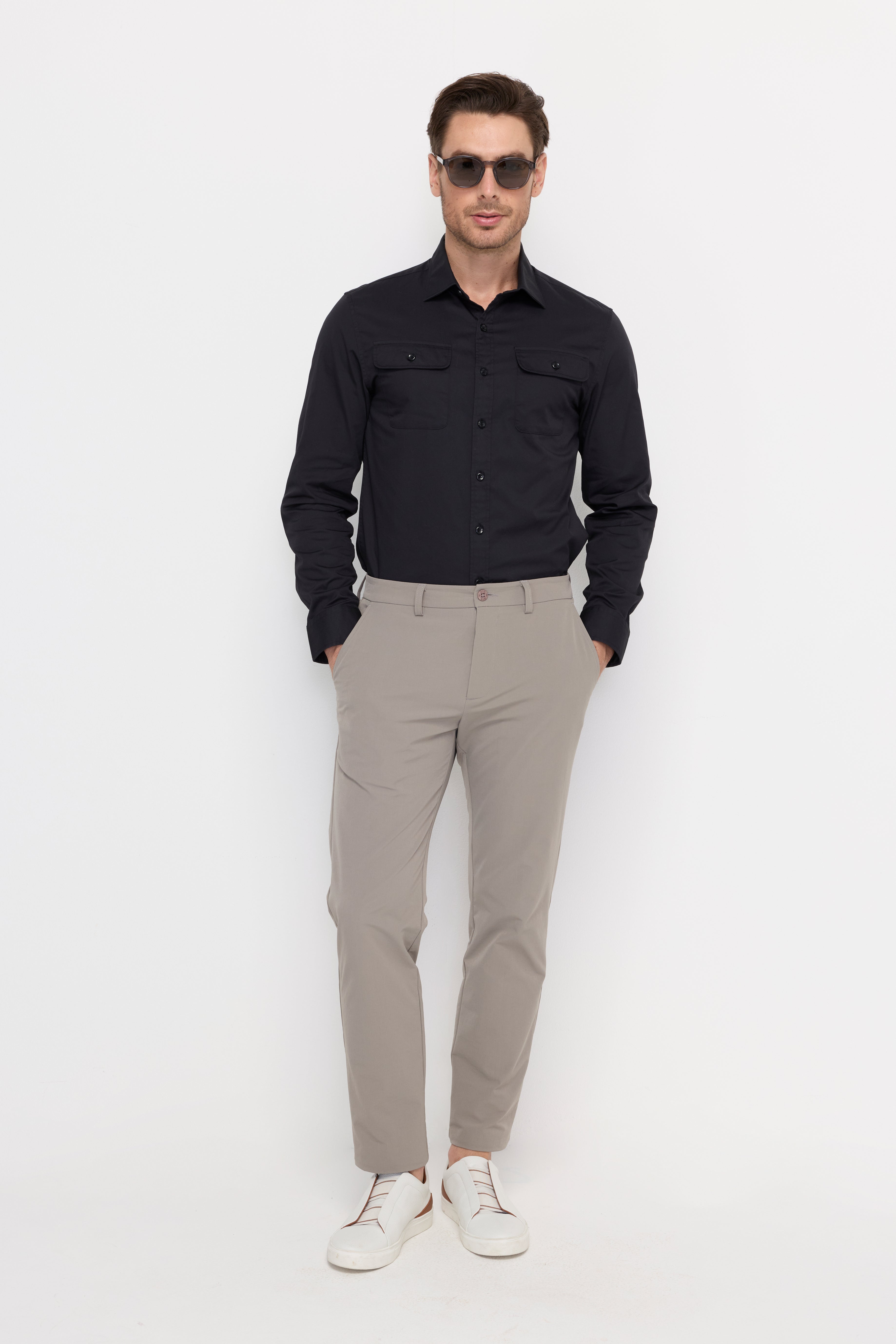 TWIN-POCKET LONG SLEEVE SHIRT