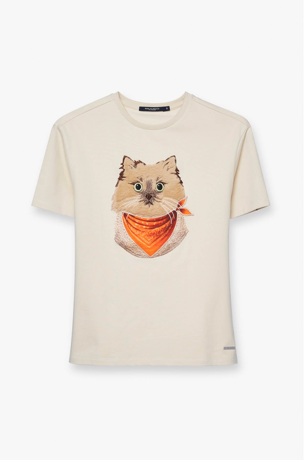 FELINE WITH SCARF GRAPHIC TEE