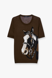 EQUINE GRAPHIC KNITTED TEE