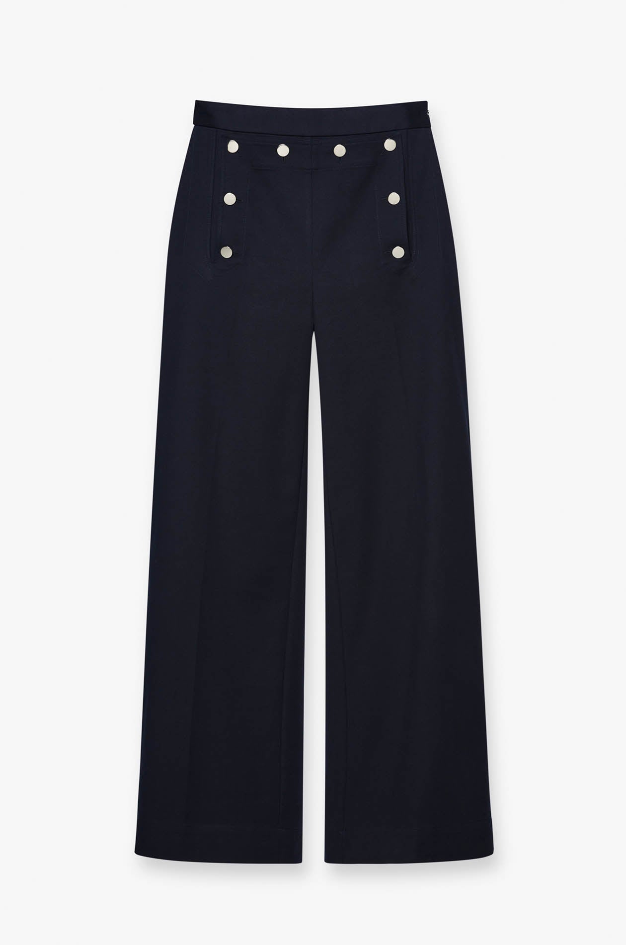 BUTTONED WIDE LEG PANTS