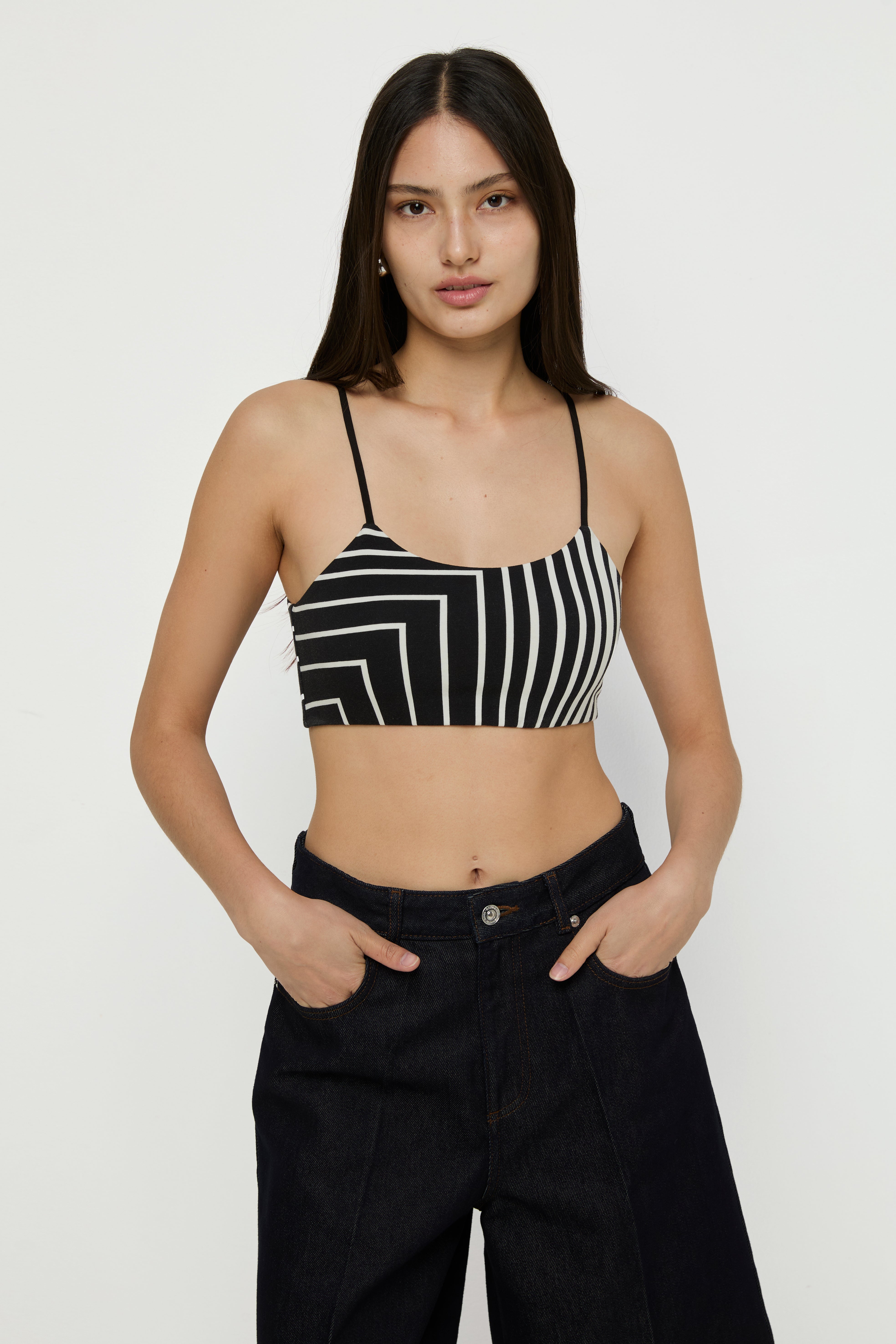 PRINTED CROPPED TOP