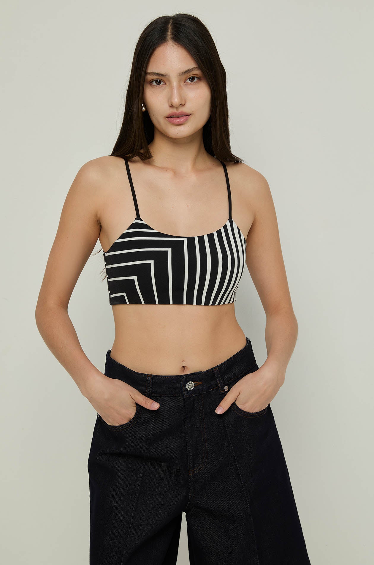 PRINTED CROPPED TOP
