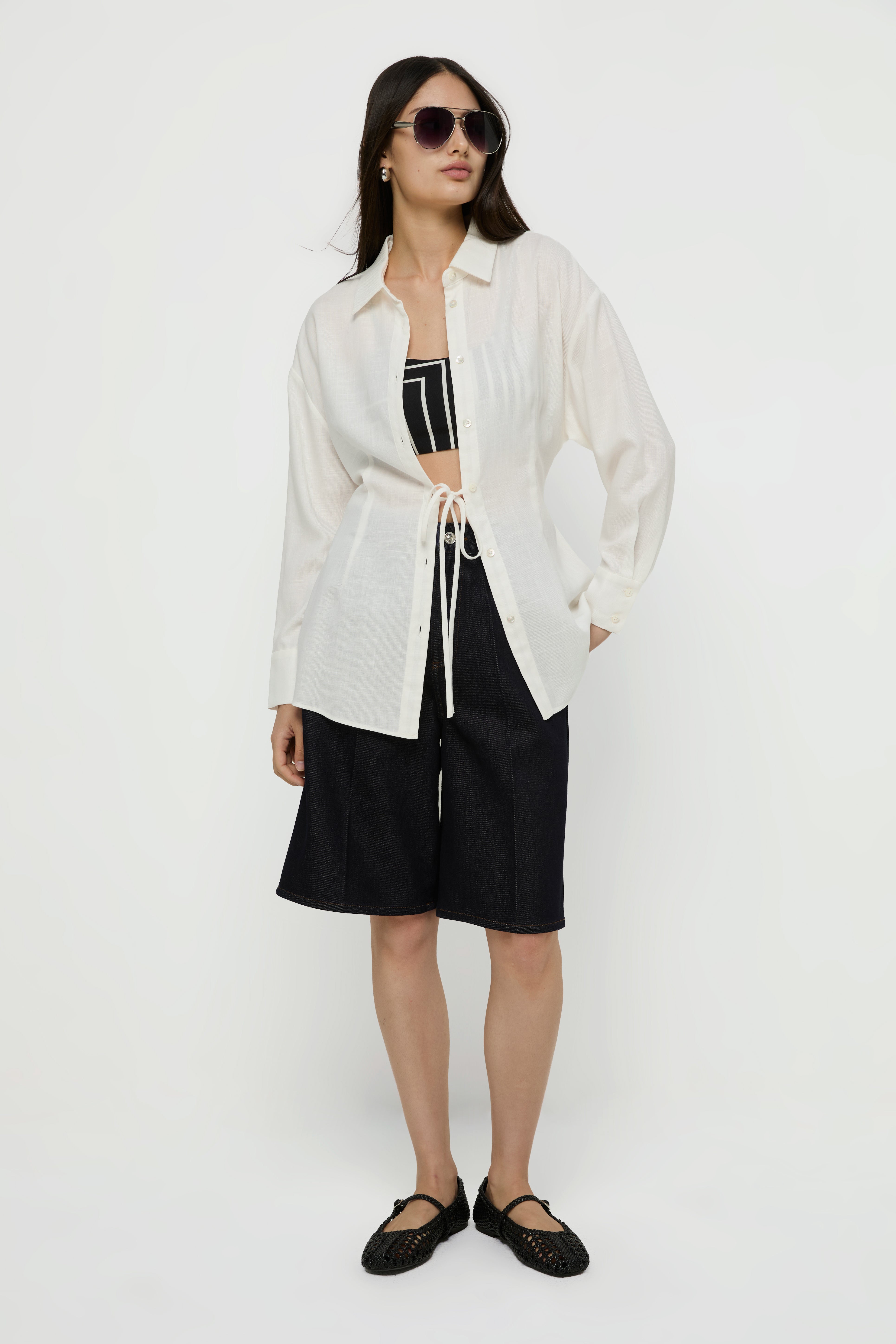TIE FRONT BLOUSE