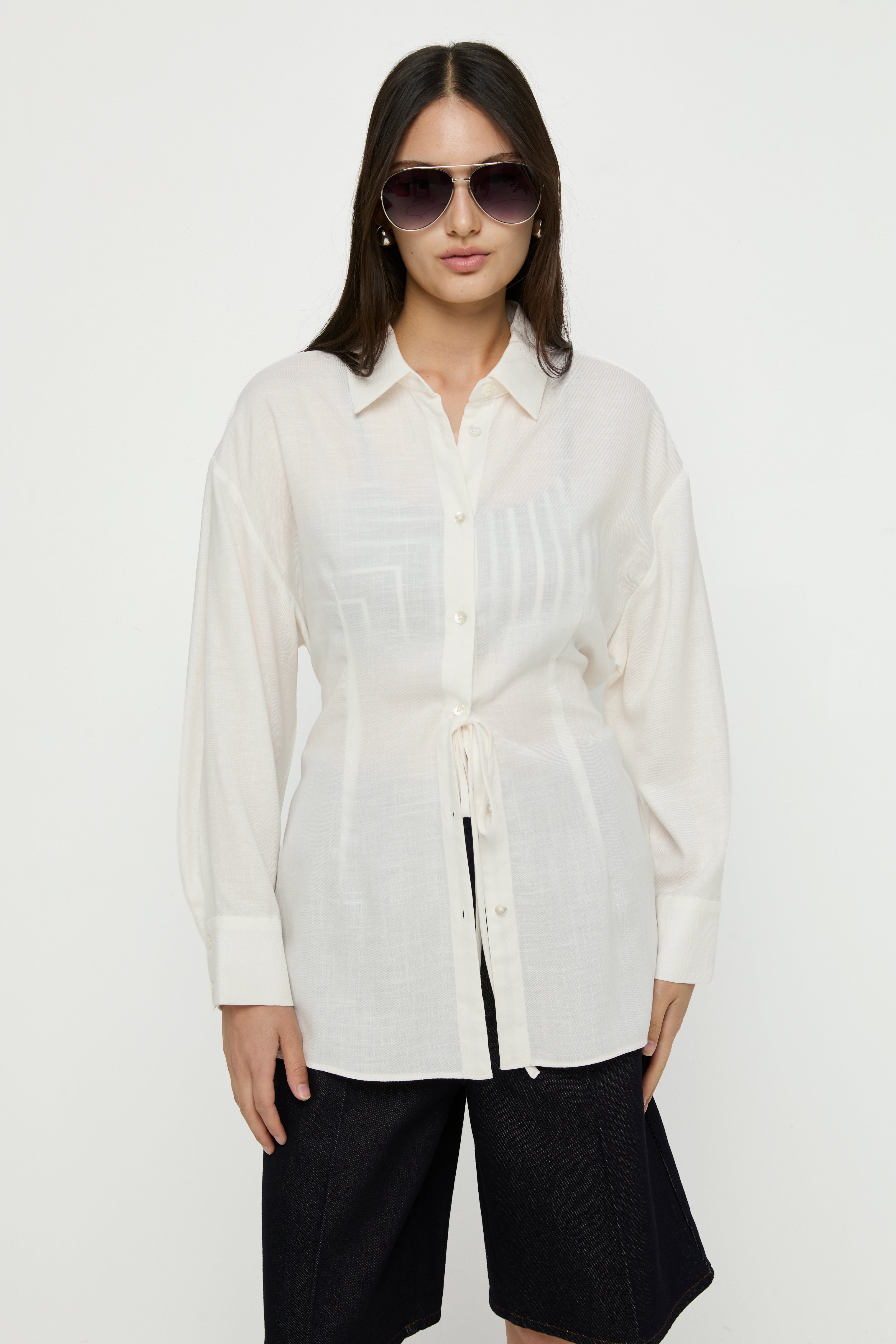 TIE FRONT BLOUSE