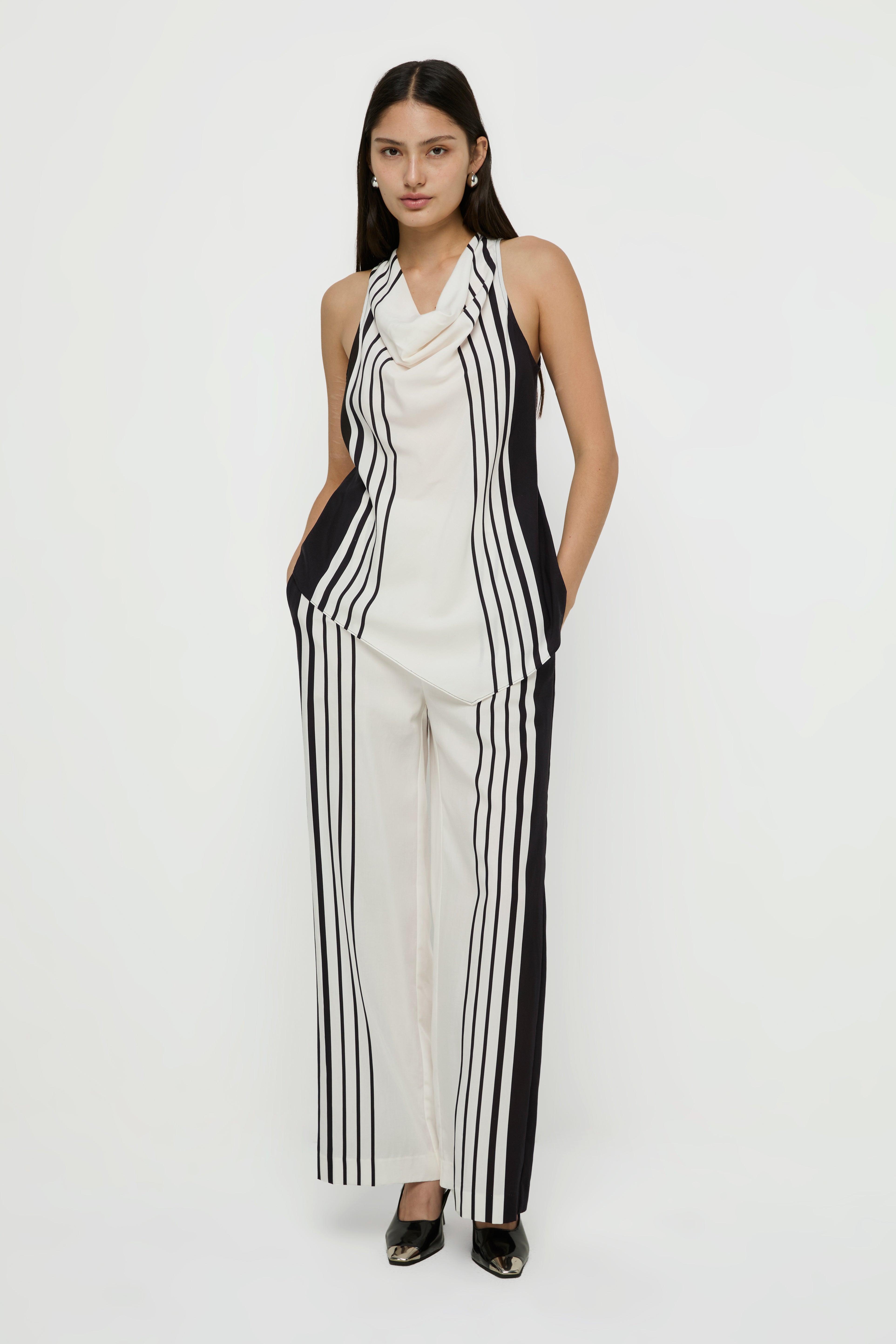 PRINTED WHITE PANTS