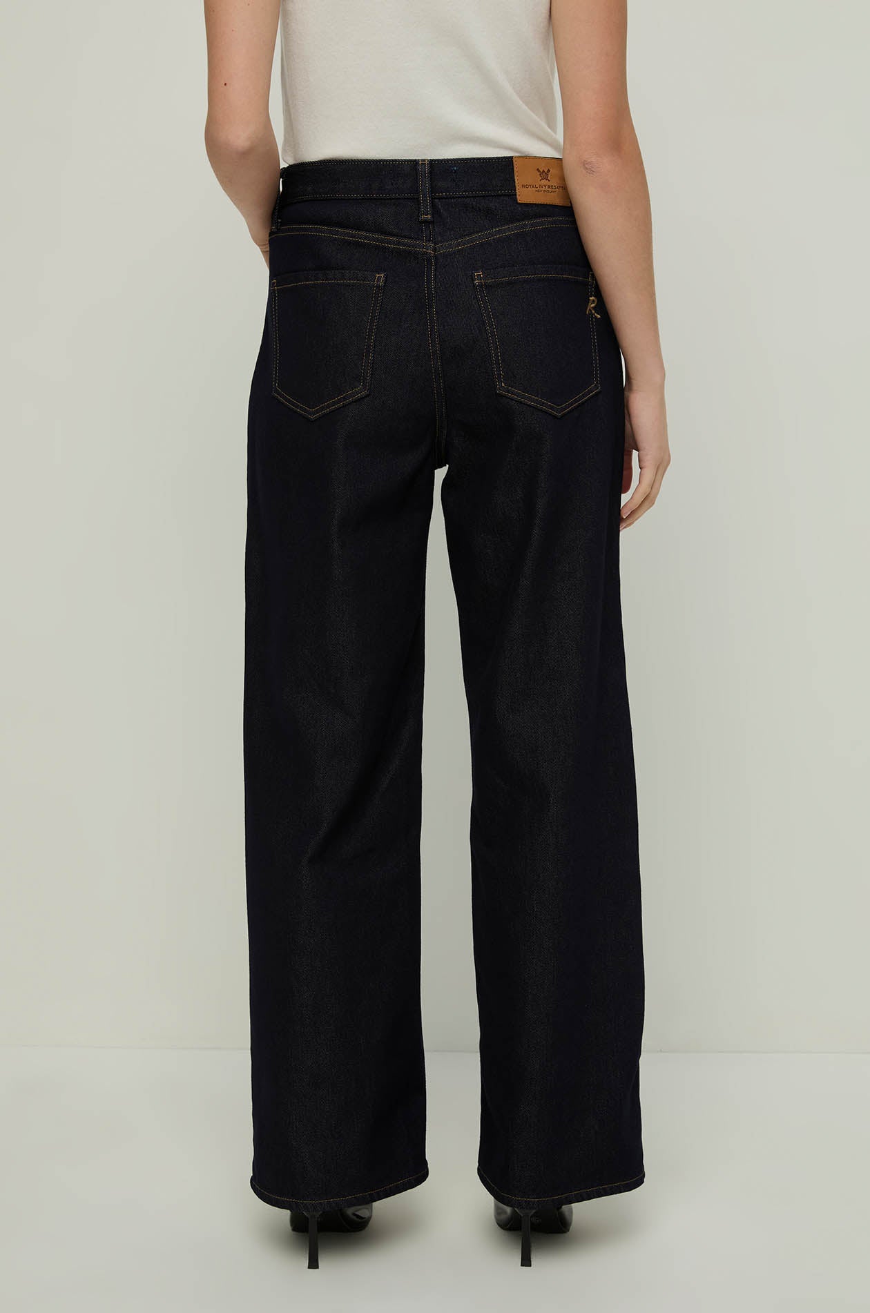 INDIGO HIGH-RISE WIDE LEG JEANS
