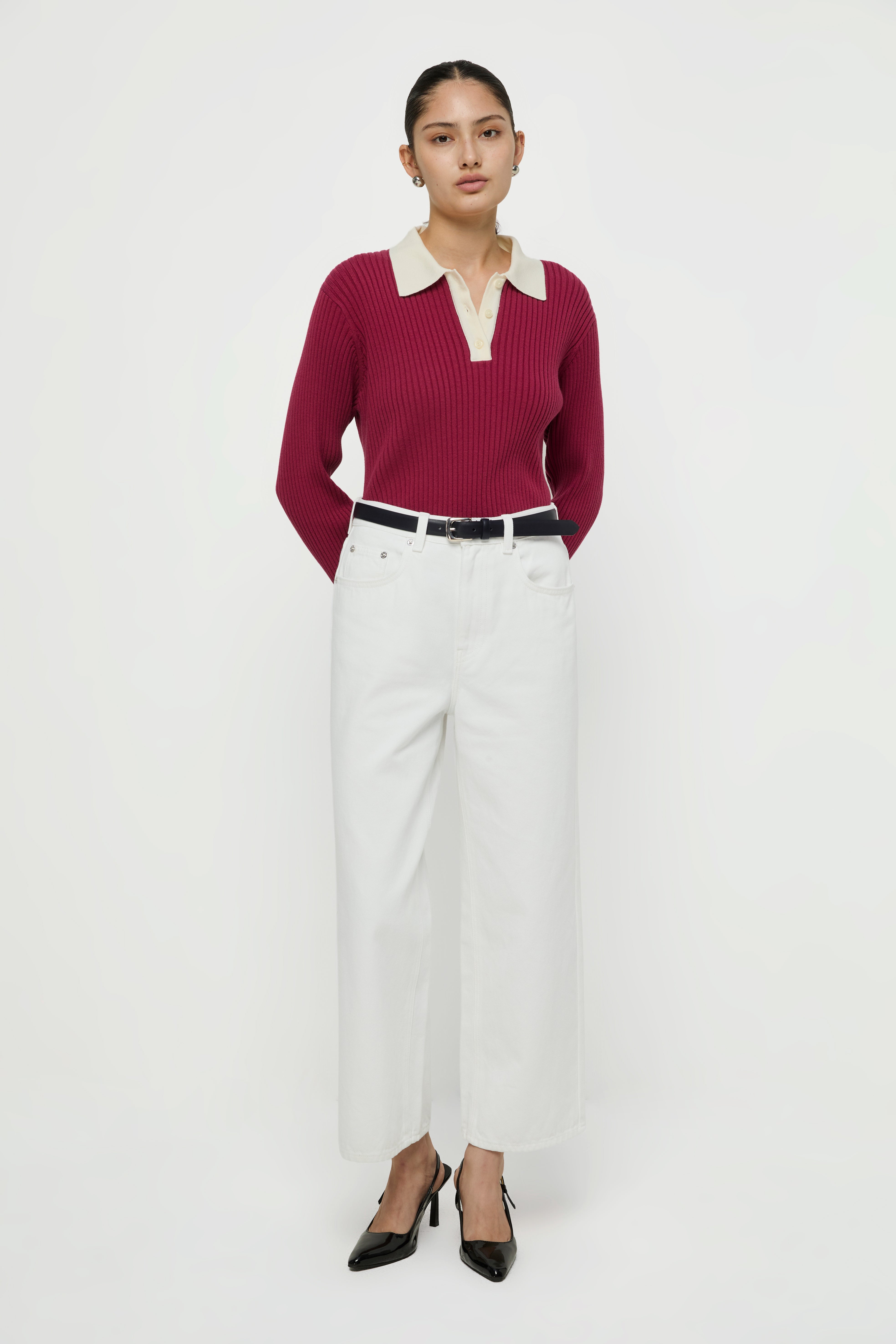 WIDE LEG ANKLE JEANS