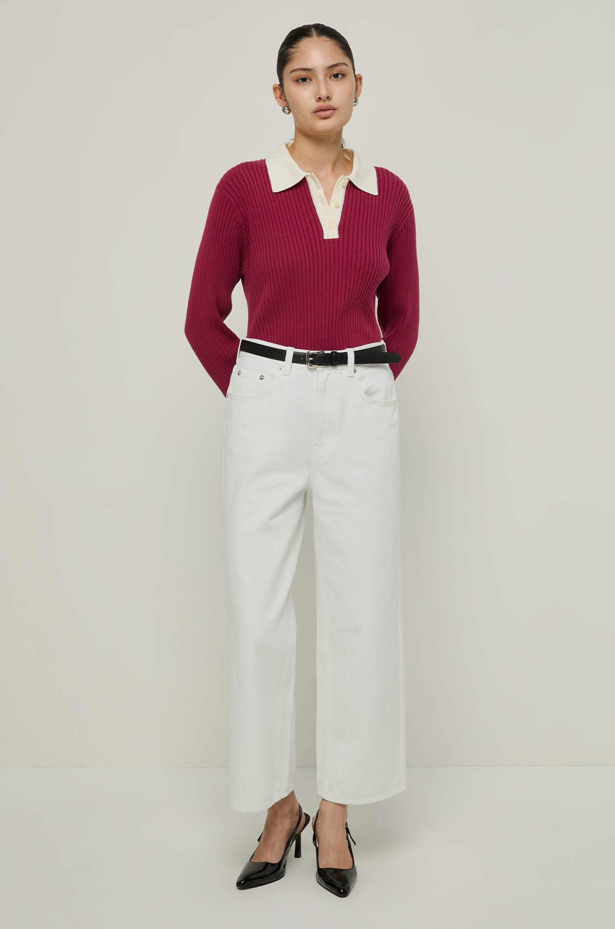 WIDE LEG ANKLE JEANS