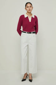 WIDE LEG ANKLE JEANS