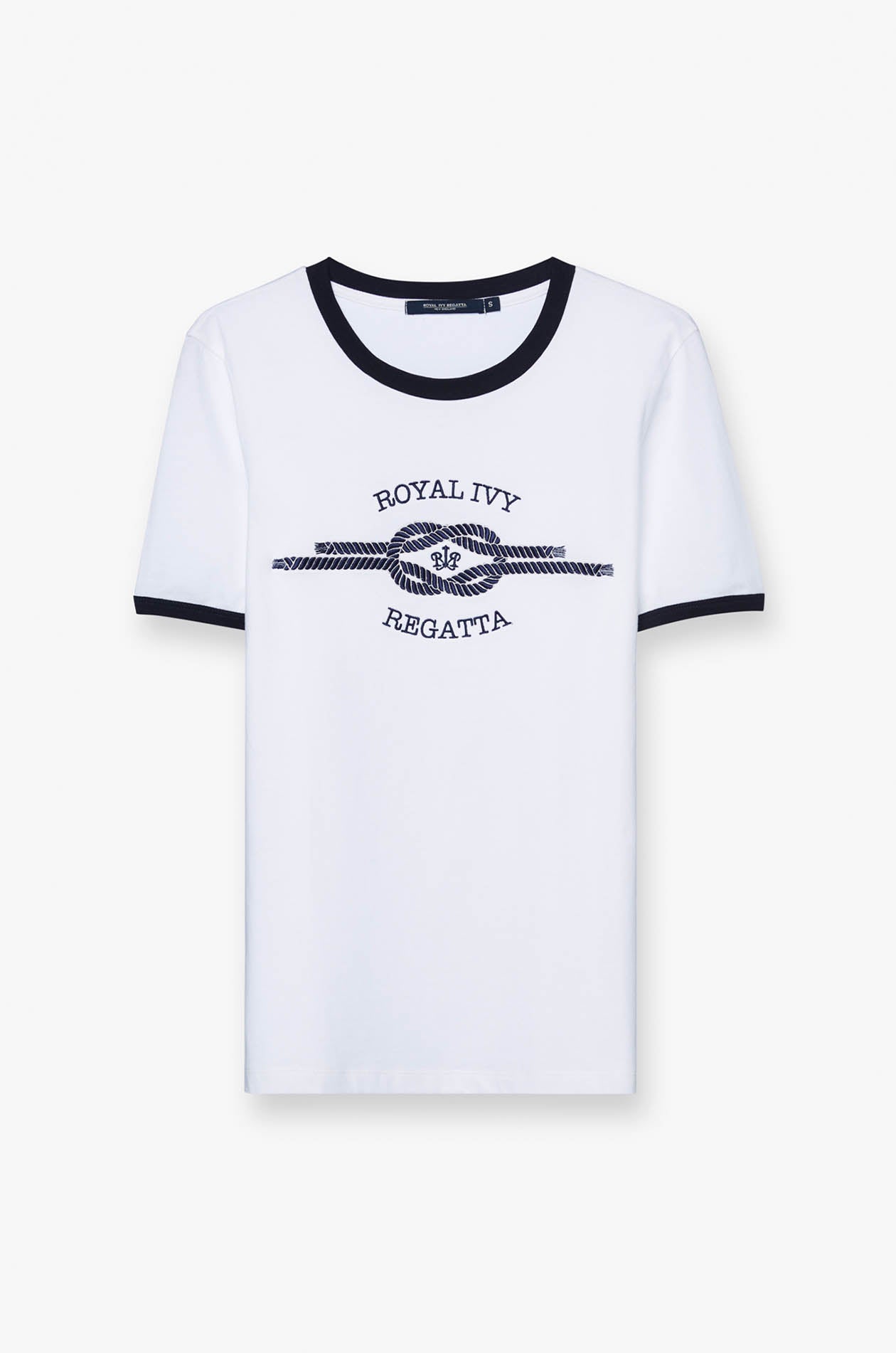 ROPE GRAPHIC EMBROIDERED RINGER TEE