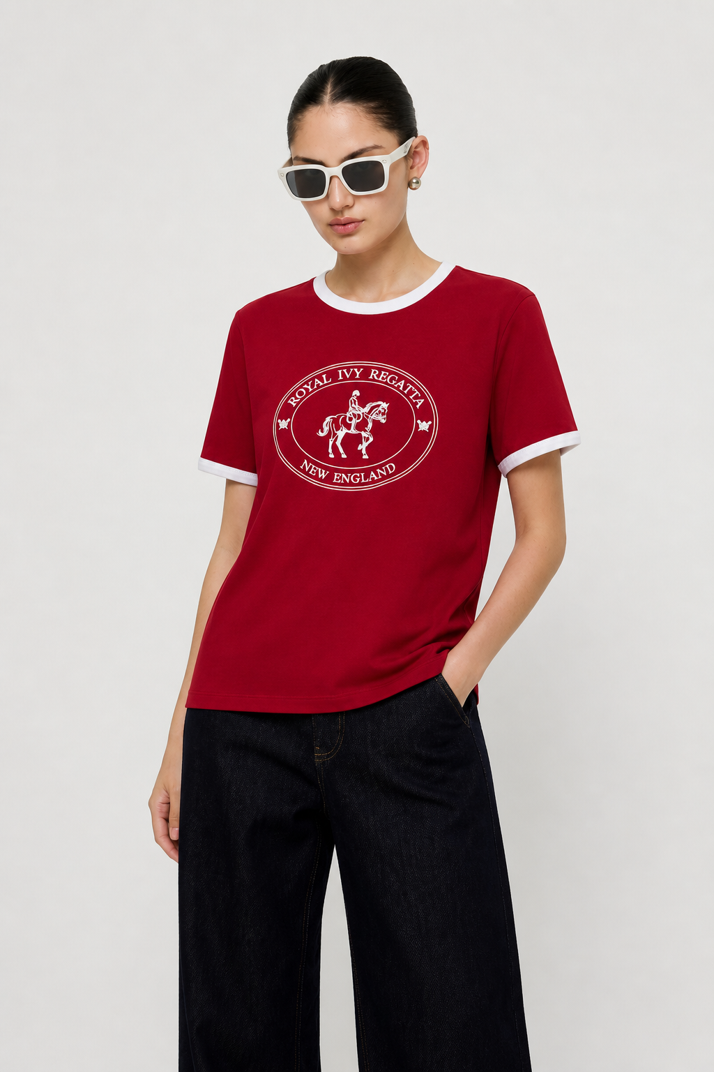 EQUESTRIAN LOGO RINGER TEE