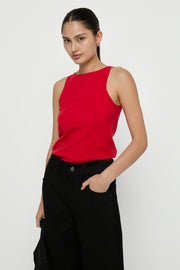 SLEEVELESS KNITTED TOP