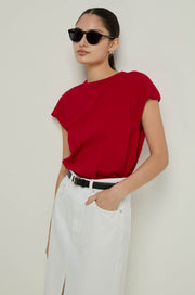 CAP SLEEVE KNITTED TOP